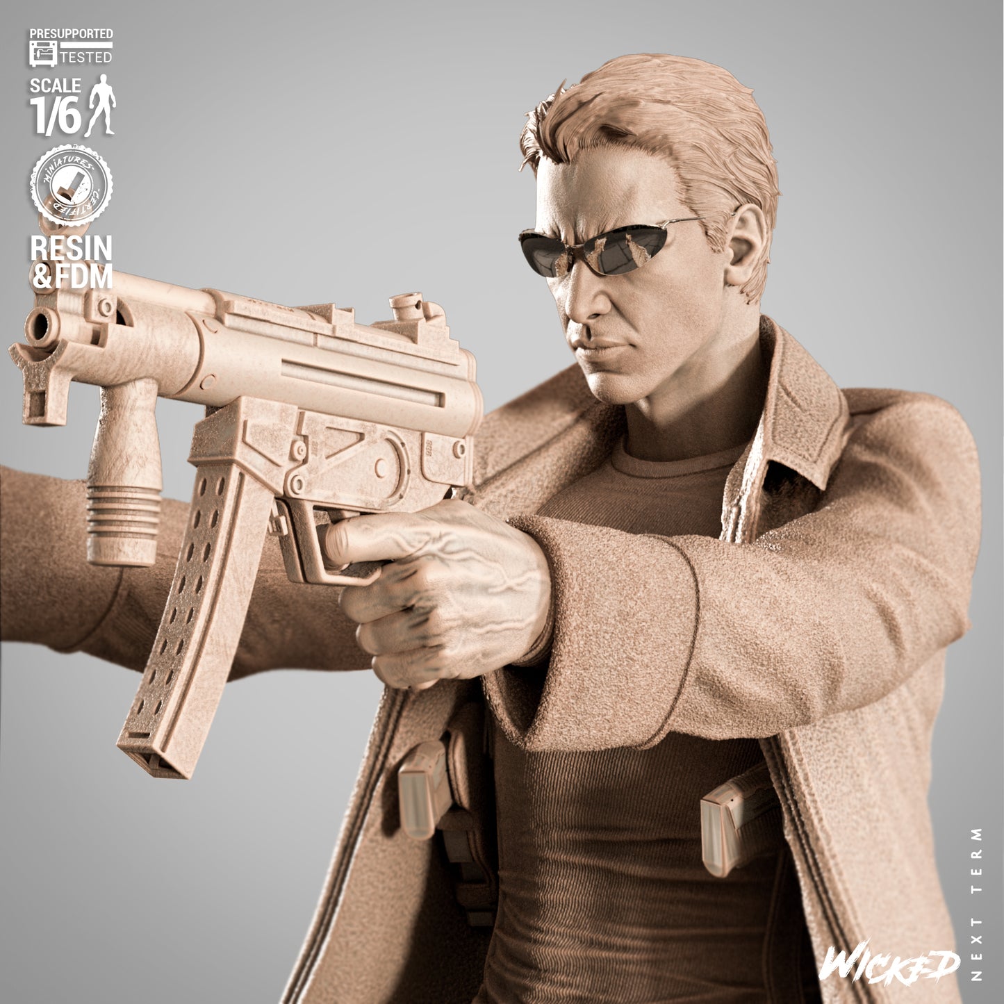 Neo - The Matrix (Sculpt) 3D Print - Unpainted model kit - Fan Art