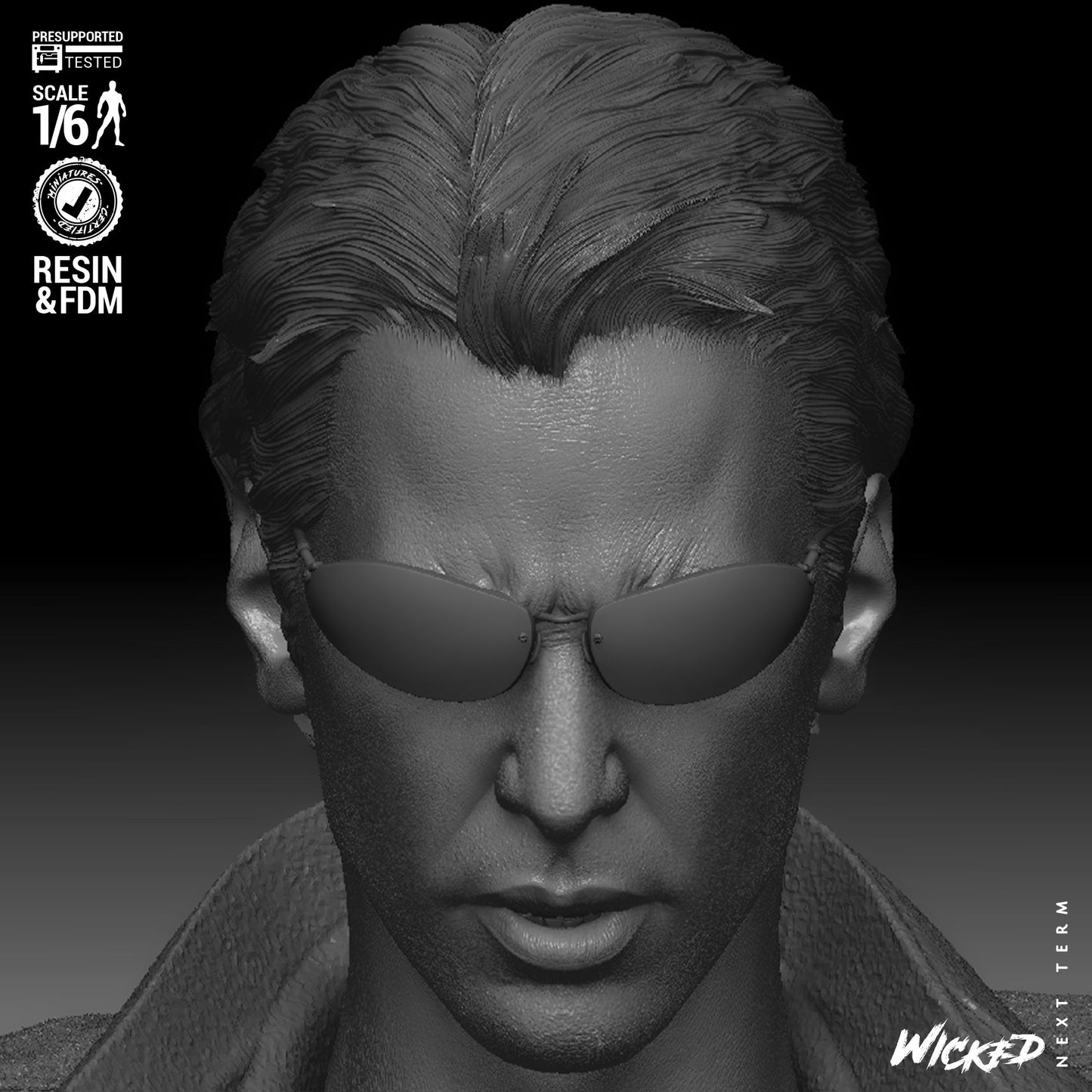 Neo - The Matrix (Sculpt) 3D Print - Unpainted model kit - Fan Art