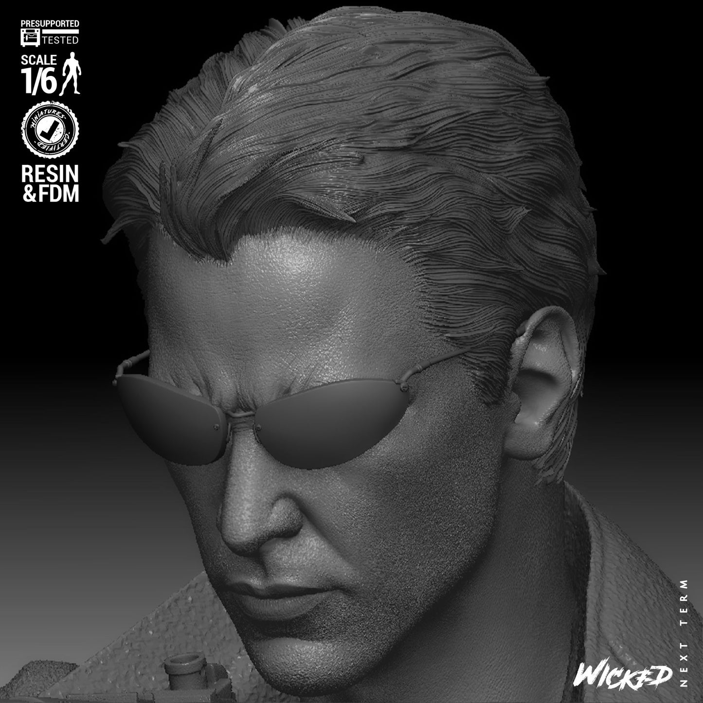 Neo - The Matrix (Sculpt) 3D Print - Unpainted model kit - Fan Art