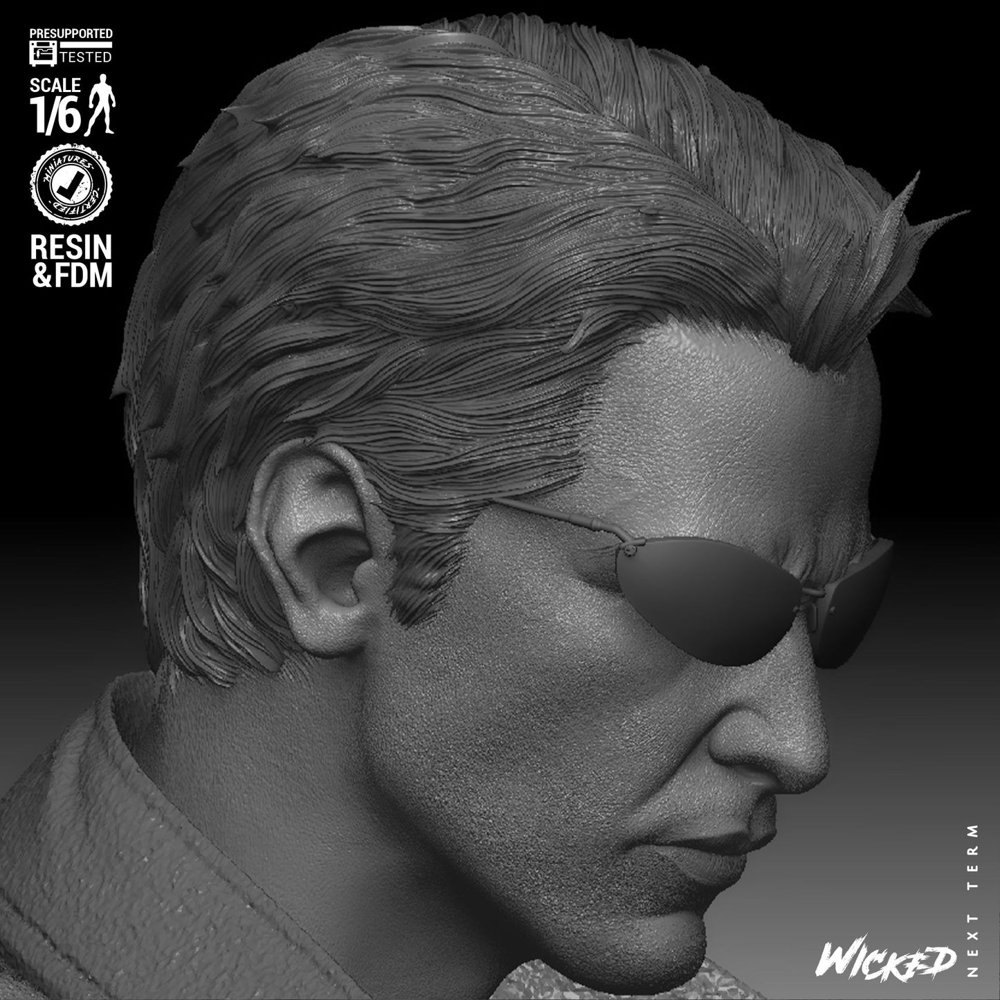 Neo - The Matrix (Sculpt) 3D Print - Unpainted model kit - Fan Art