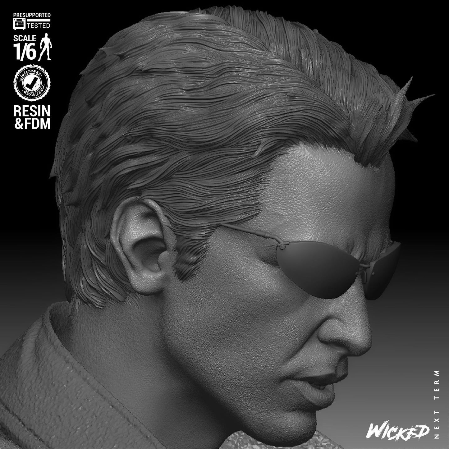 Neo - The Matrix (Sculpt) 3D Print - Unpainted model kit - Fan Art