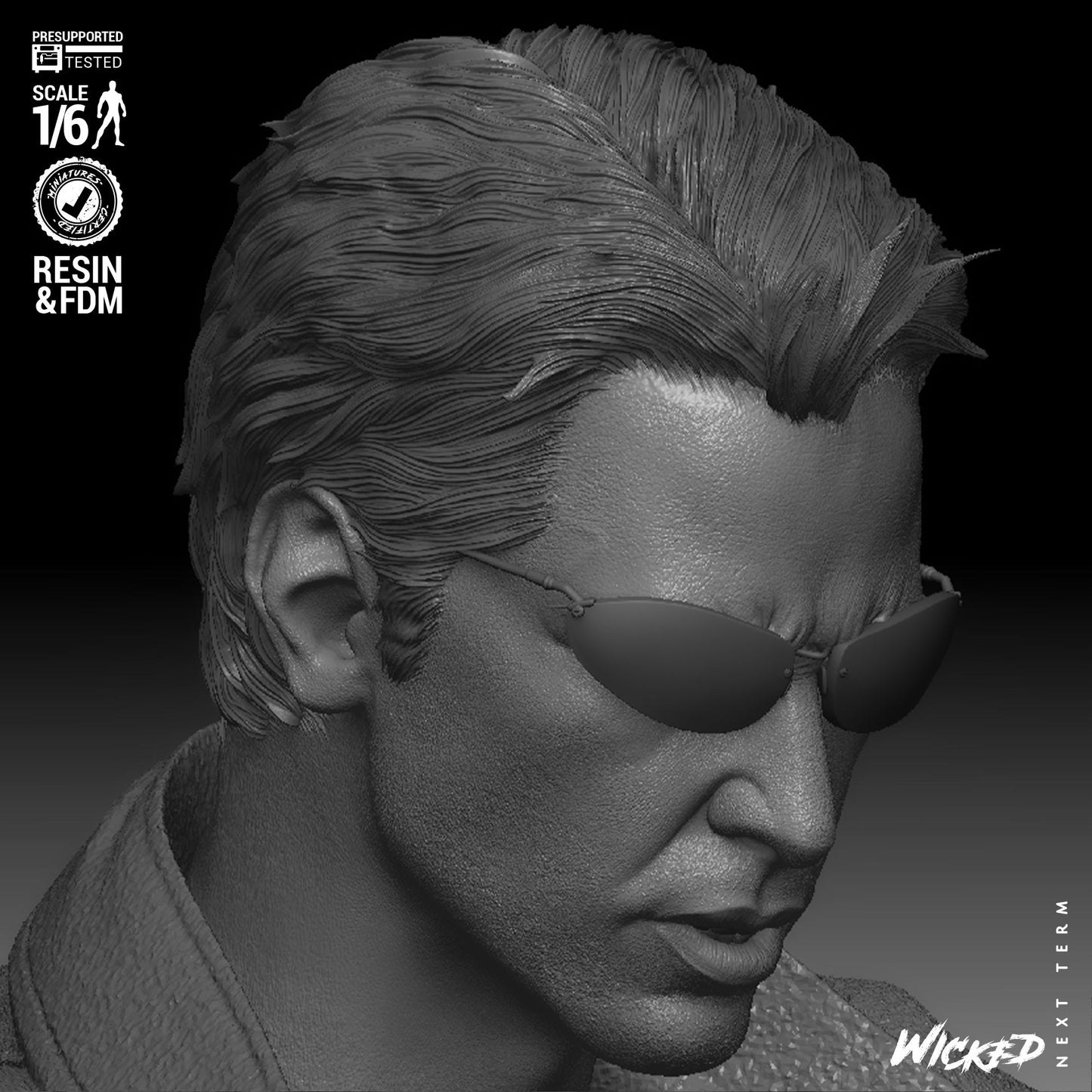 Neo - The Matrix (Sculpt) 3D Print - Unpainted model kit - Fan Art