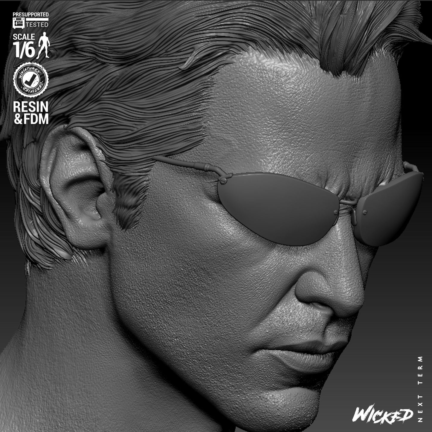 Neo - The Matrix (Sculpt) 3D Print - Unpainted model kit - Fan Art