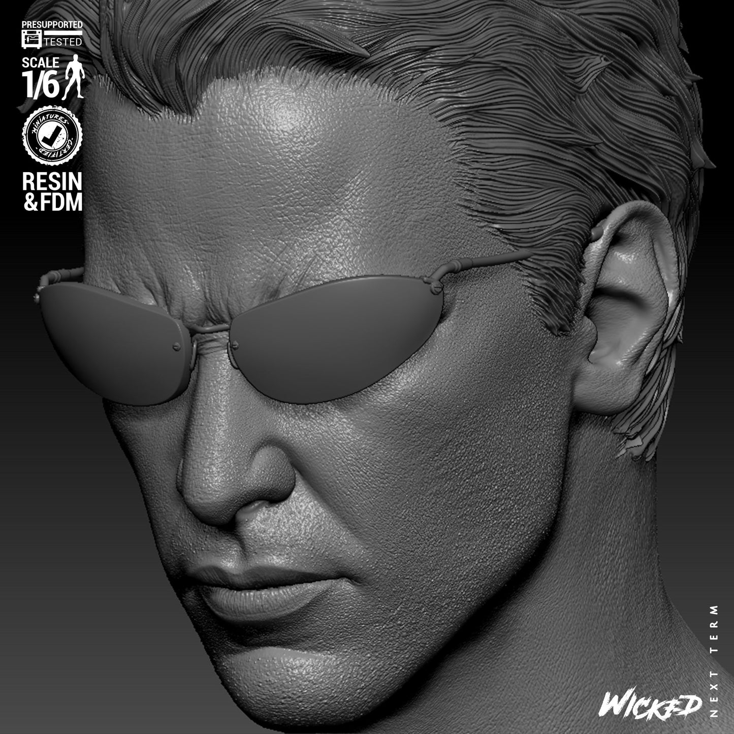 Neo - The Matrix (Sculpt) 3D Print - Unpainted model kit - Fan Art