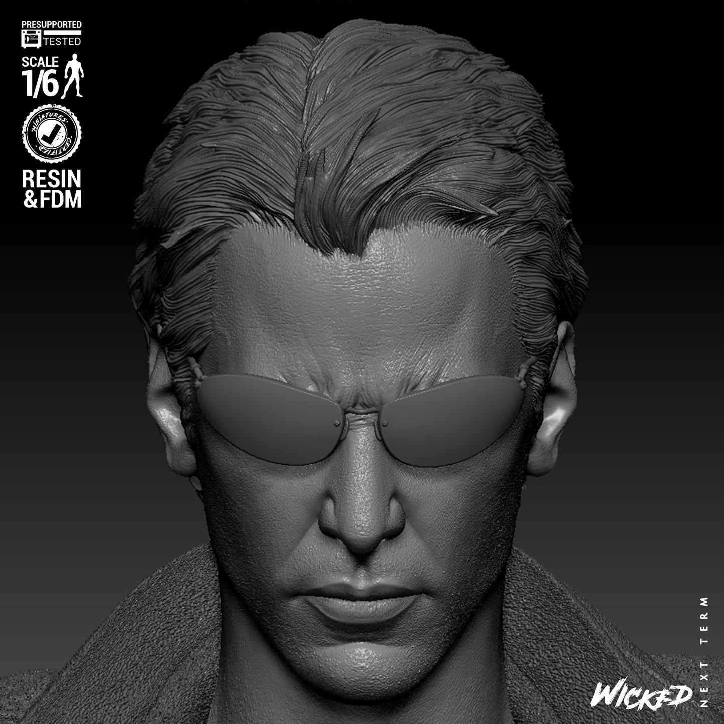 Neo - The Matrix (Sculpt) 3D Print - Unpainted model kit - Fan Art
