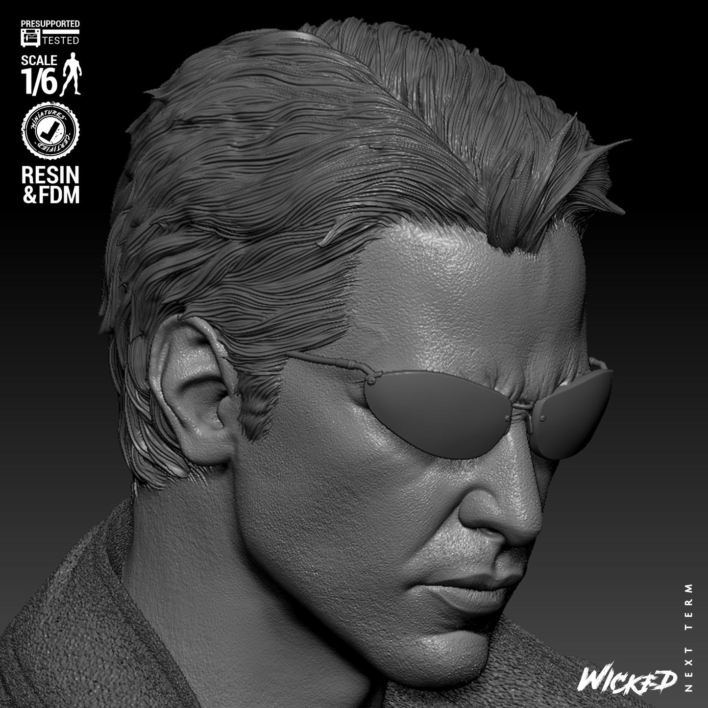 Neo - The Matrix (Sculpt) 3D Print - Unpainted model kit - Fan Art