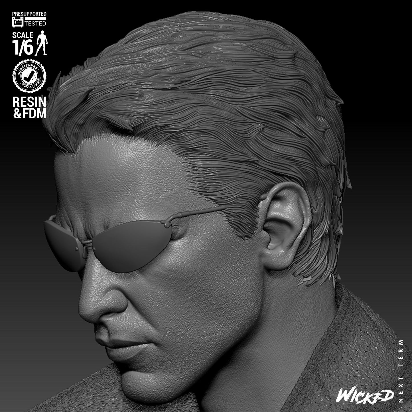 Neo - The Matrix (Sculpt) 3D Print - Unpainted model kit - Fan Art