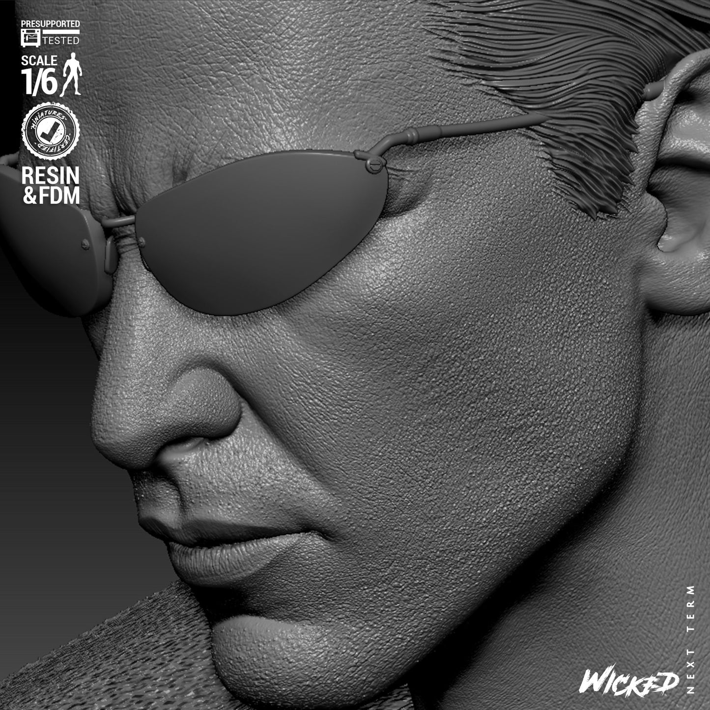 Neo - The Matrix (Sculpt) 3D Print - Unpainted model kit - Fan Art