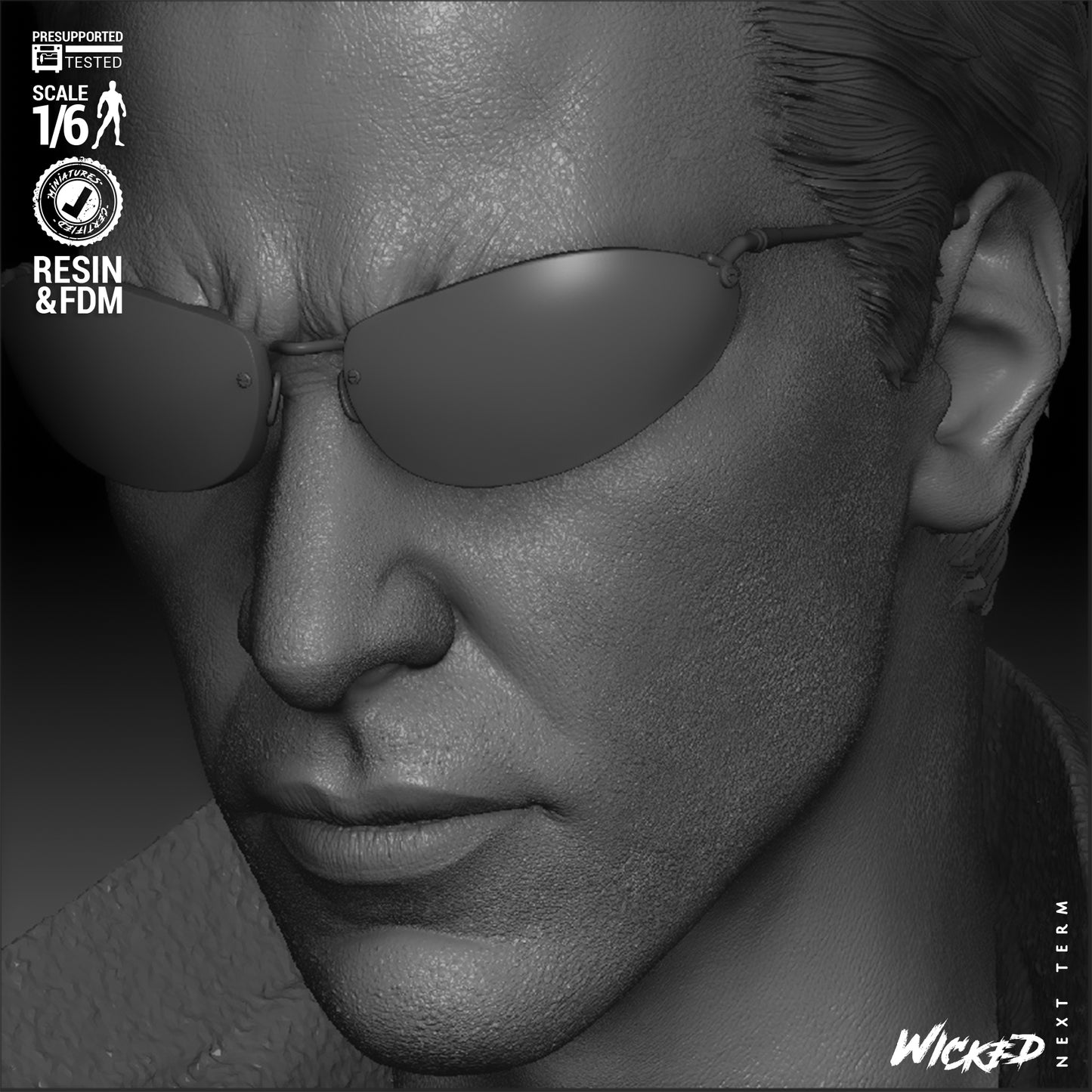 Neo - The Matrix (Sculpt) 3D Print - Unpainted model kit - Fan Art