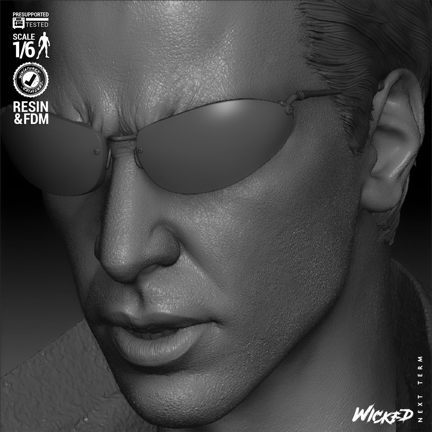 Neo - The Matrix (Sculpt) 3D Print - Unpainted model kit - Fan Art