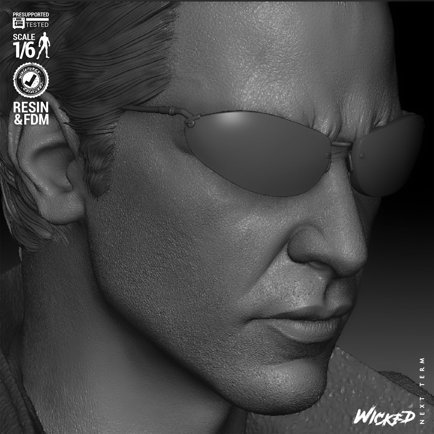 Neo - The Matrix (Sculpt) 3D Print - Unpainted model kit - Fan Art