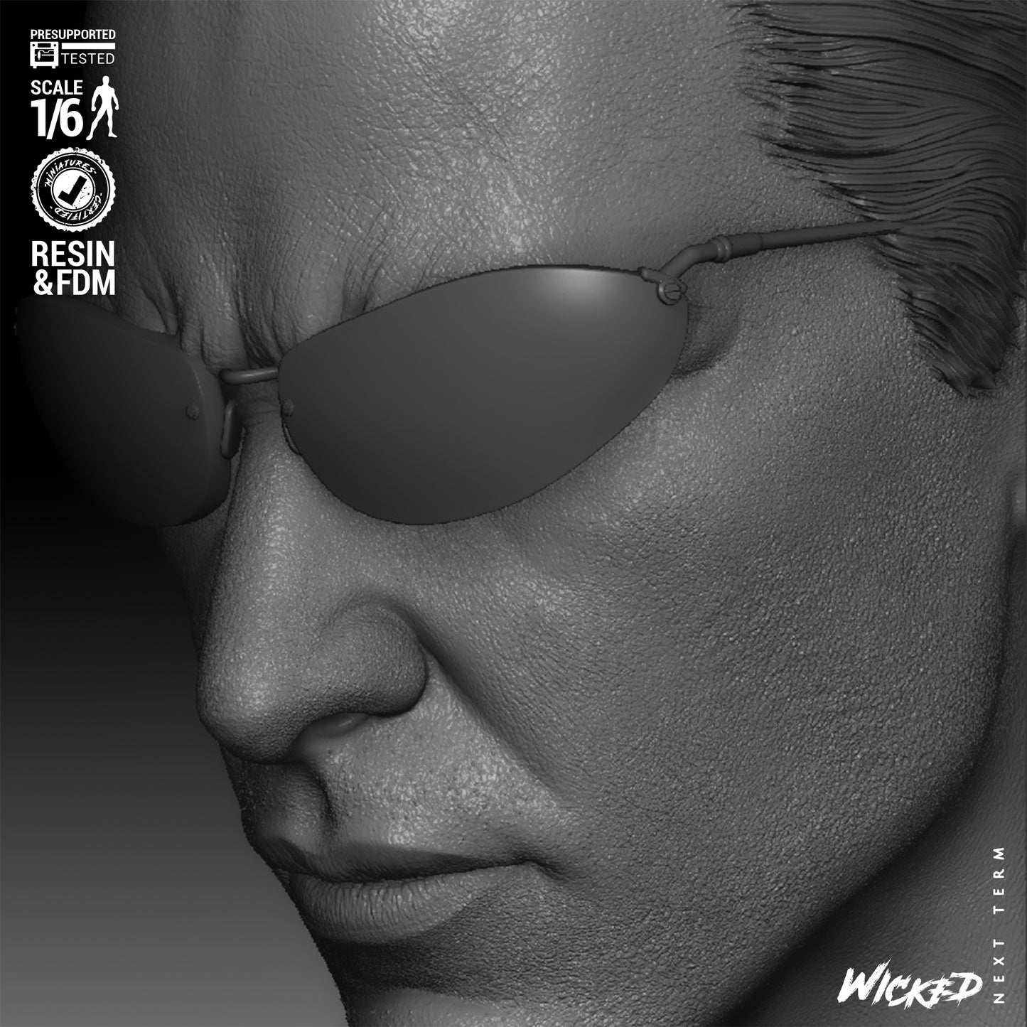 Neo - The Matrix (Sculpt) 3D Print - Unpainted model kit - Fan Art