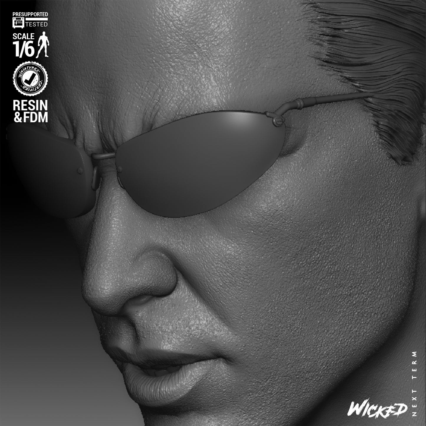 Neo - The Matrix (Sculpt) 3D Print - Unpainted model kit - Fan Art
