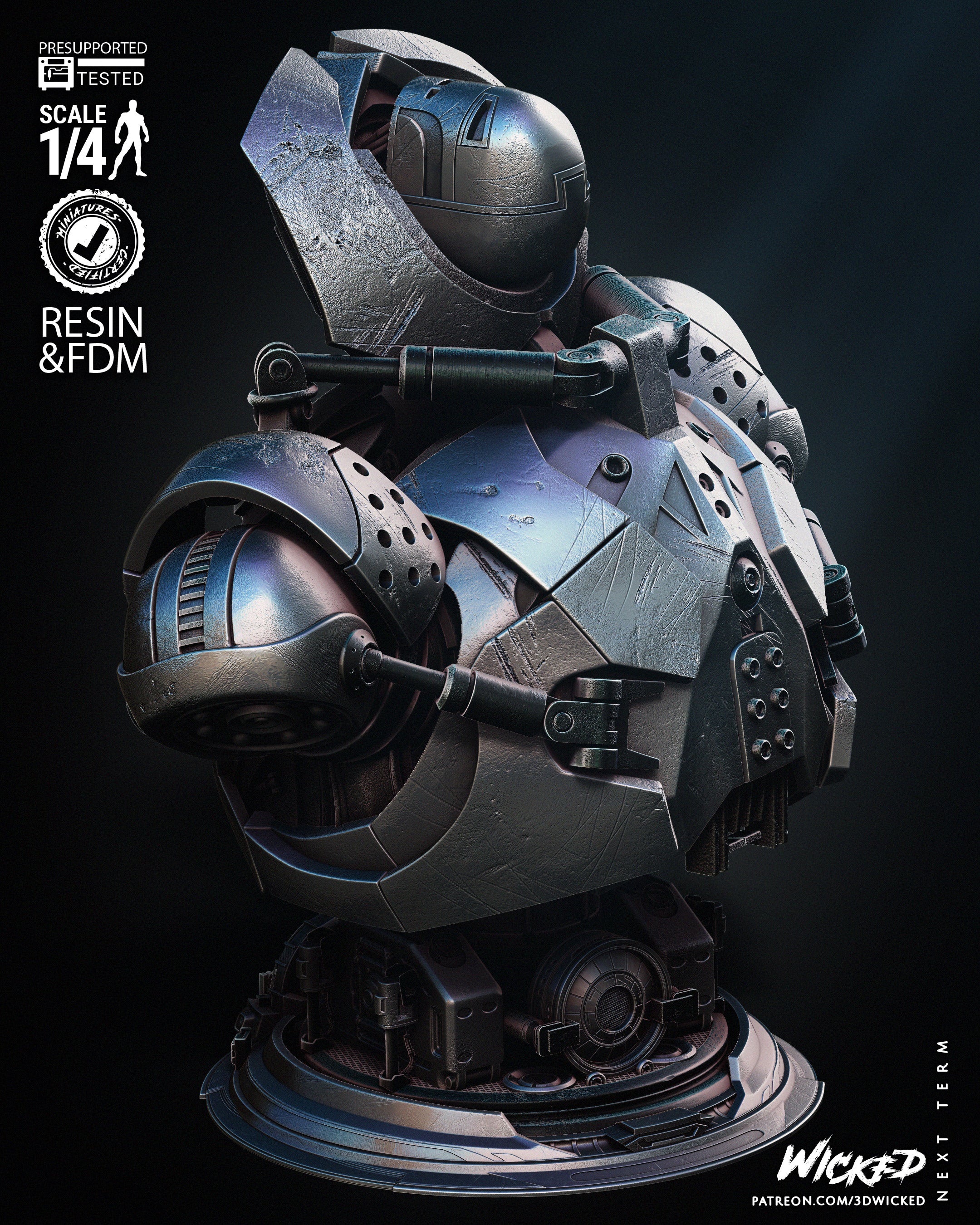 Iron Monger (Bust) 3D Print model - Fan Art - 4 or 8 scale