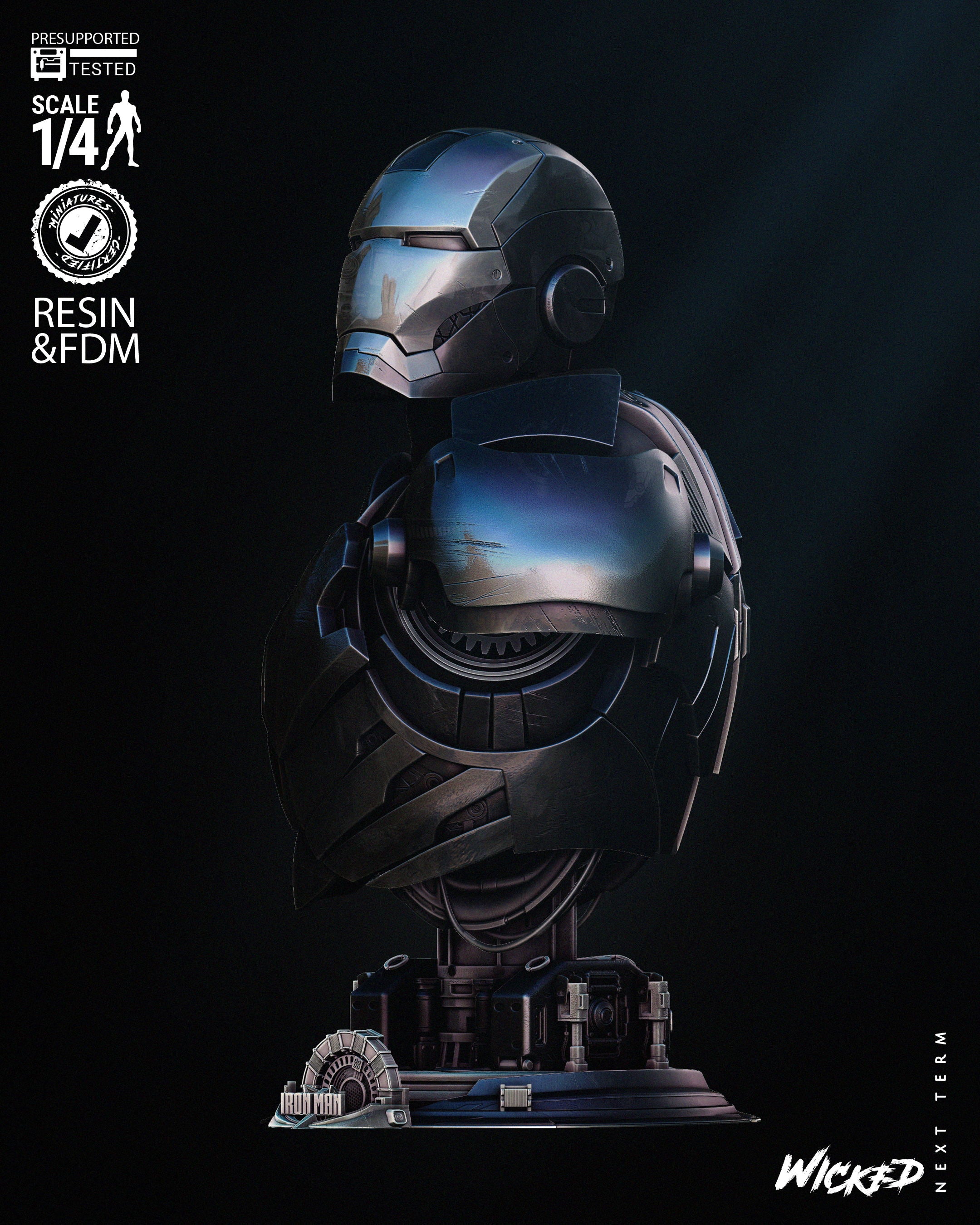 Iron Man (Bust) 3D Print model - Fan Art - 4 or 8 scale