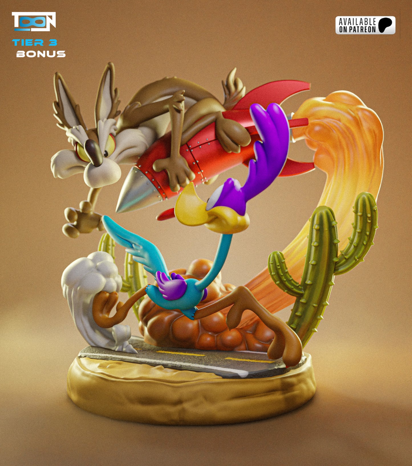 Coyote & Road Runner - 3D Printed Model