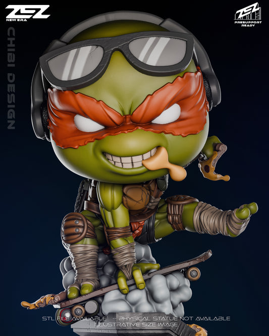 Michaelangelo Chibi (ZEZ) - 3D Printed Fan Art Model Kit