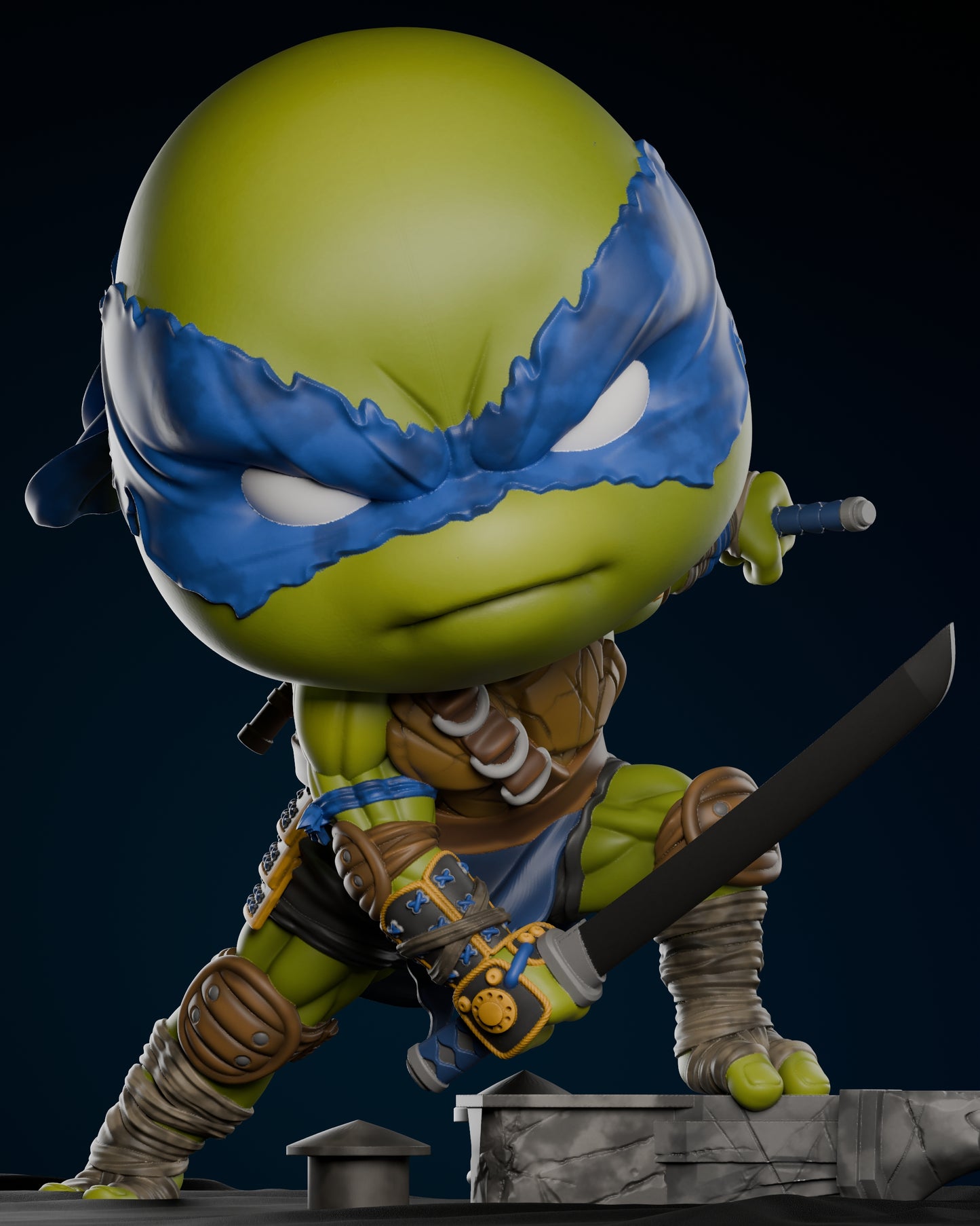 Leonardo Chibi (ZEZ) - 3D Printed Fan Art Model Kit