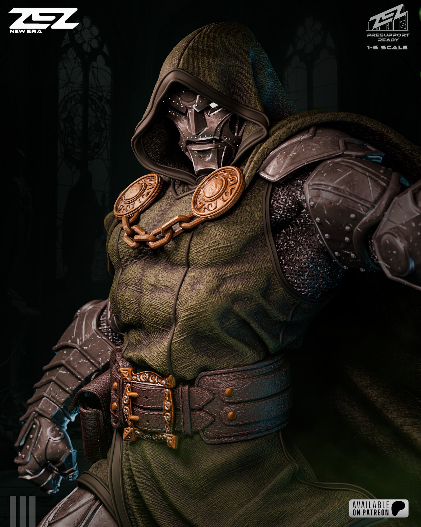 Dr Doom (ZEZ) - 3D Printed Fan Art Model Kit