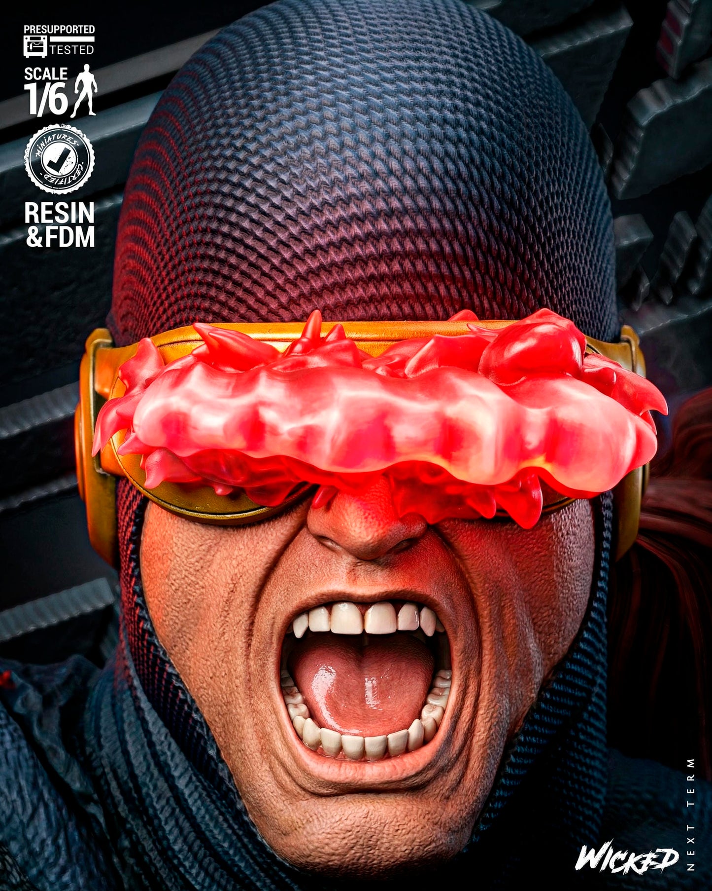 Cyclops and Jean Gray (Diorama) - 3D printed model kit (Fan Art)