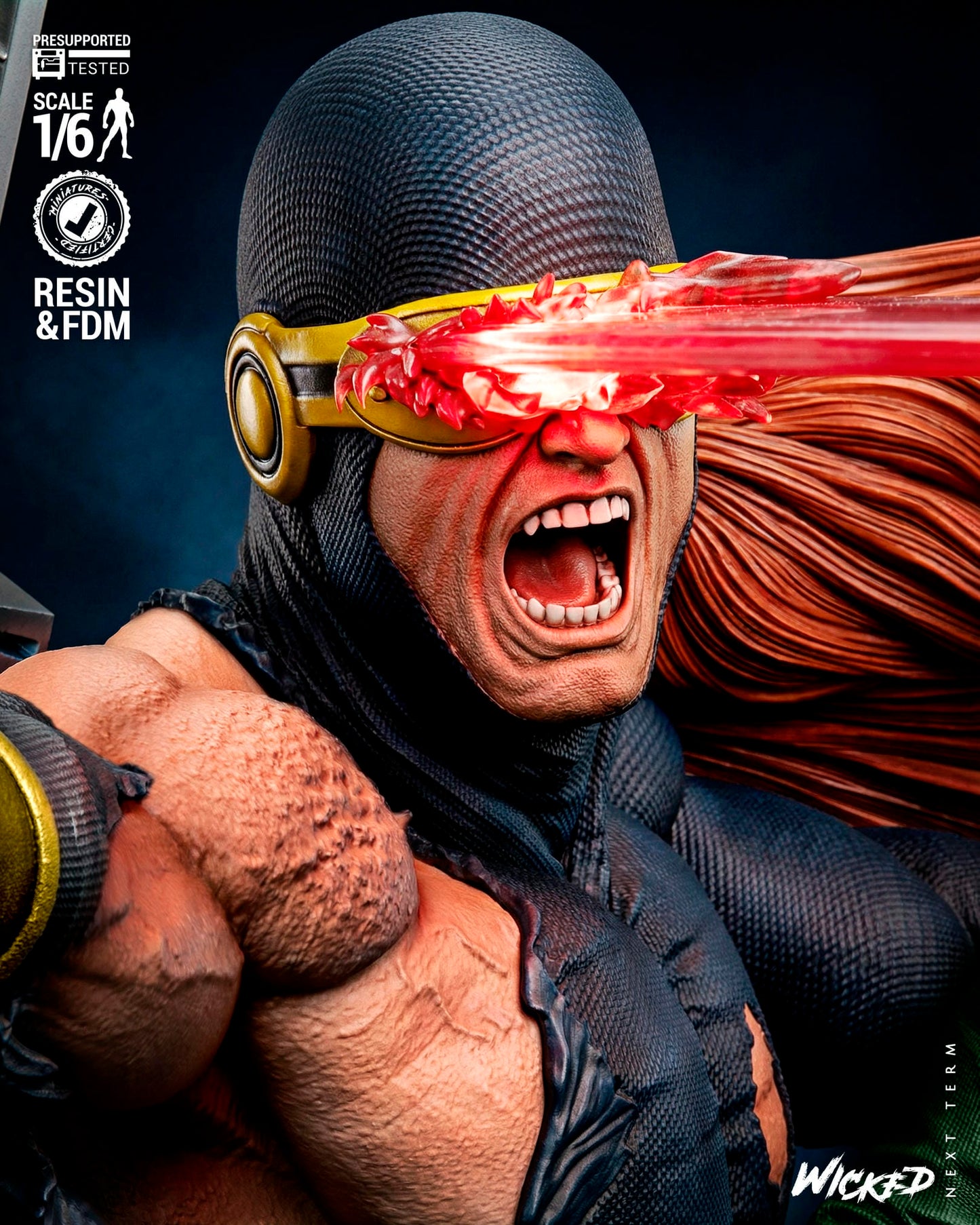 Cyclops and Jean Gray (Diorama) - 3D printed model kit (Fan Art)