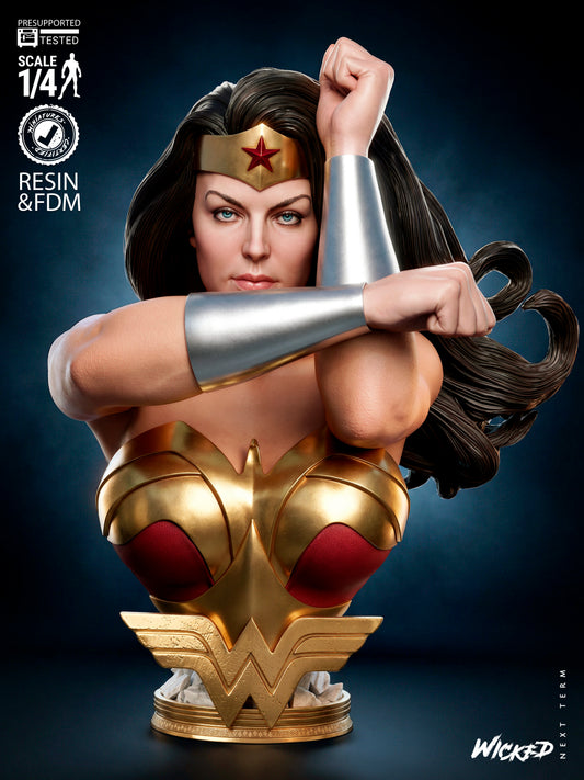 Wonder Woman Kingdom Come Portrait Bust - 3D Printed 4 & 8 Scale