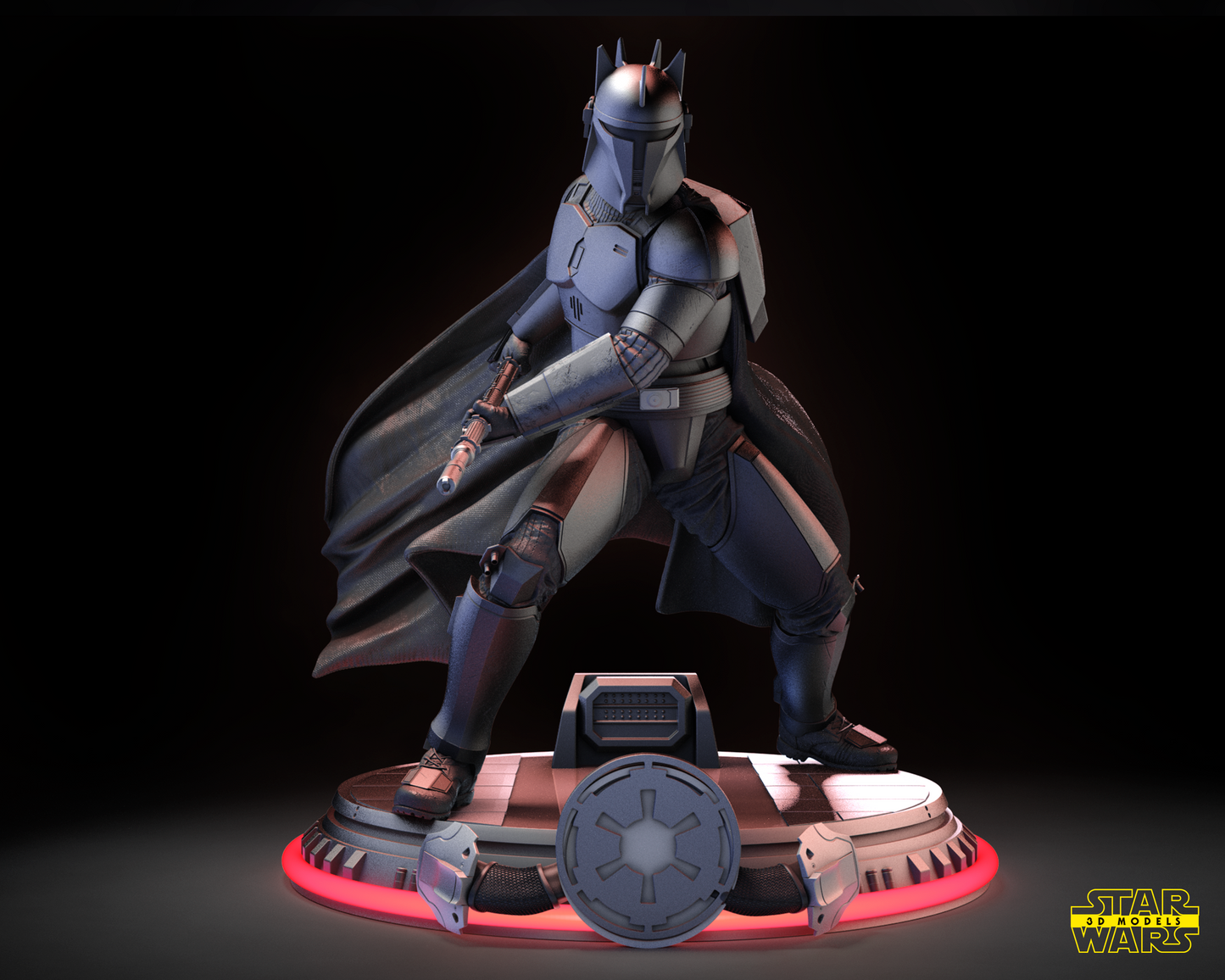 Moff Gideon Sculpture (Fan Art) Star Wars - 1:6 or 1:12 Scale (310mm or 155mm) - 3D Printed