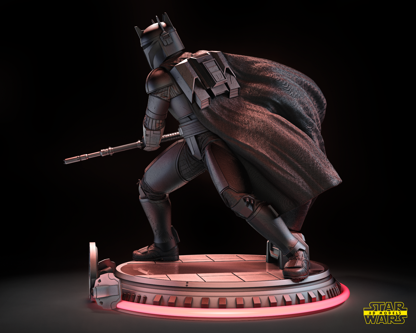Moff Gideon Sculpture (Fan Art) Star Wars - 1:6 or 1:12 Scale (310mm or 155mm) - 3D Printed