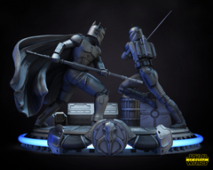 Bo Katan & Moff Gideon Diorama - 6 or 12 scale Star Wars Fan Art - 3D Printed