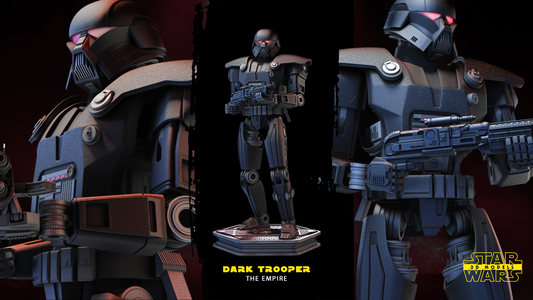 Dark Trooper Statue (Fan Art) Star Wars - 6 or 12 Scale (330mm or 165mm) - 3D Printed