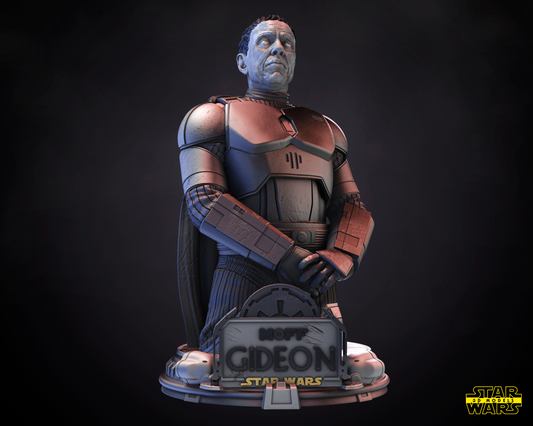 Moff Gideon Bust (Fan Art) Star Wars - 4 or 8 Scale (300mm or 150mm) - 3D Printed