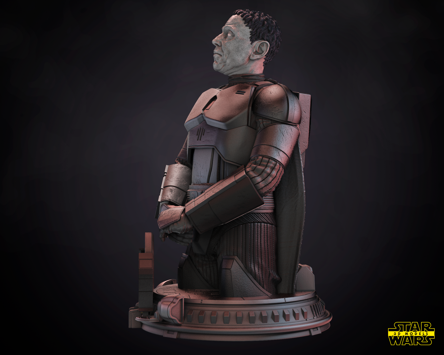 Moff Gideon Bust (Fan Art) Star Wars - 4 or 8 Scale (300mm or 150mm) - 3D Printed