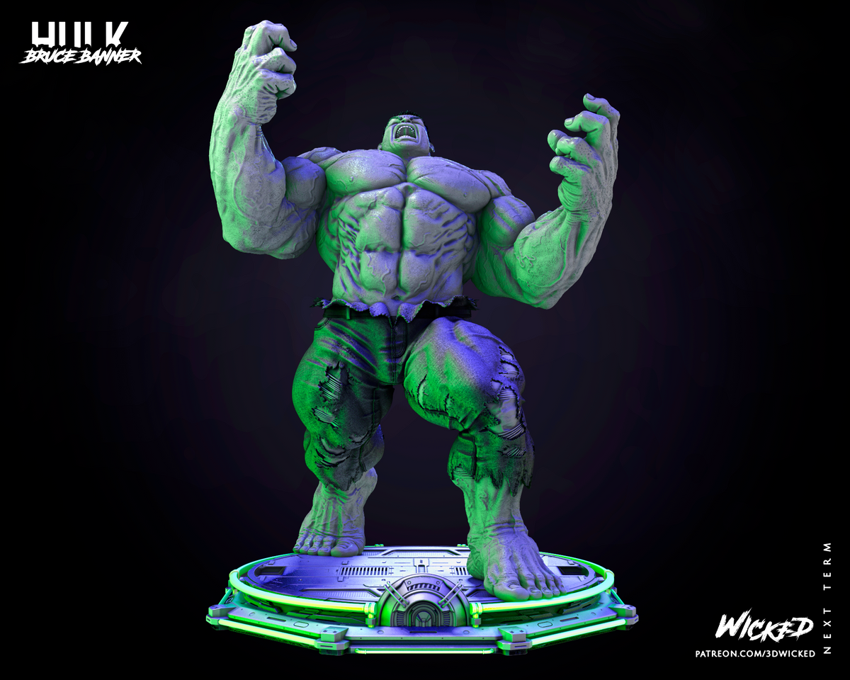 Hulk 2023 (Fan Art) Sculpture - 6 or 12 scale (440mm or 220mm) - 3D Print