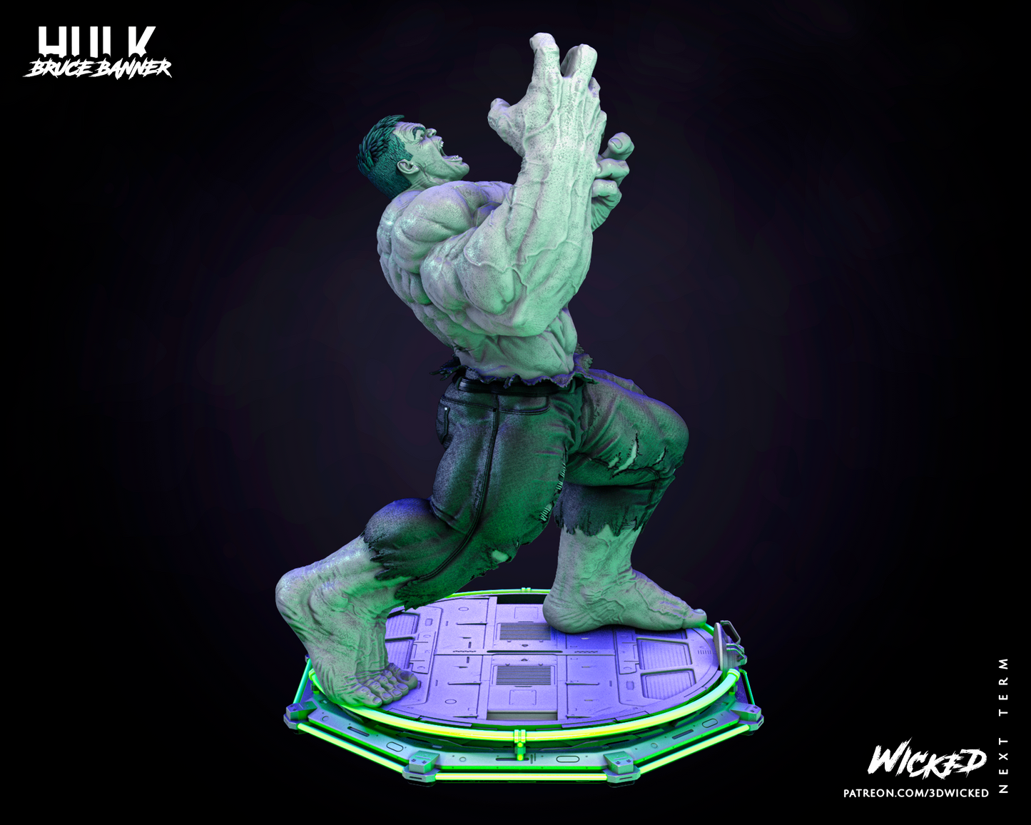 Hulk 2023 (Fan Art) Sculpture - 6 or 12 scale (440mm or 220mm) - 3D Print