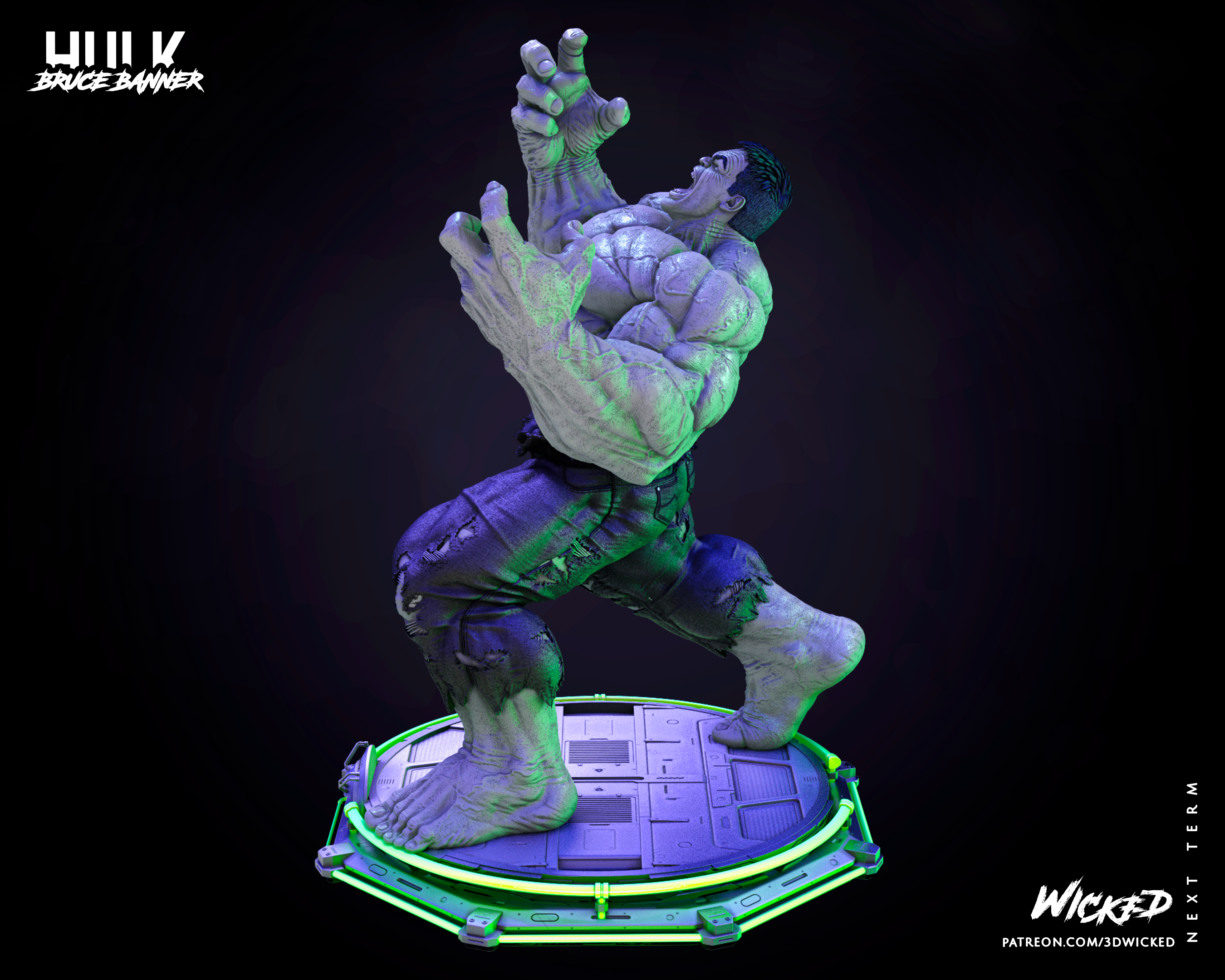 Hulk 2023 (Fan Art) Sculpture - 6 or 12 scale (440mm or 220mm) - 3D Print