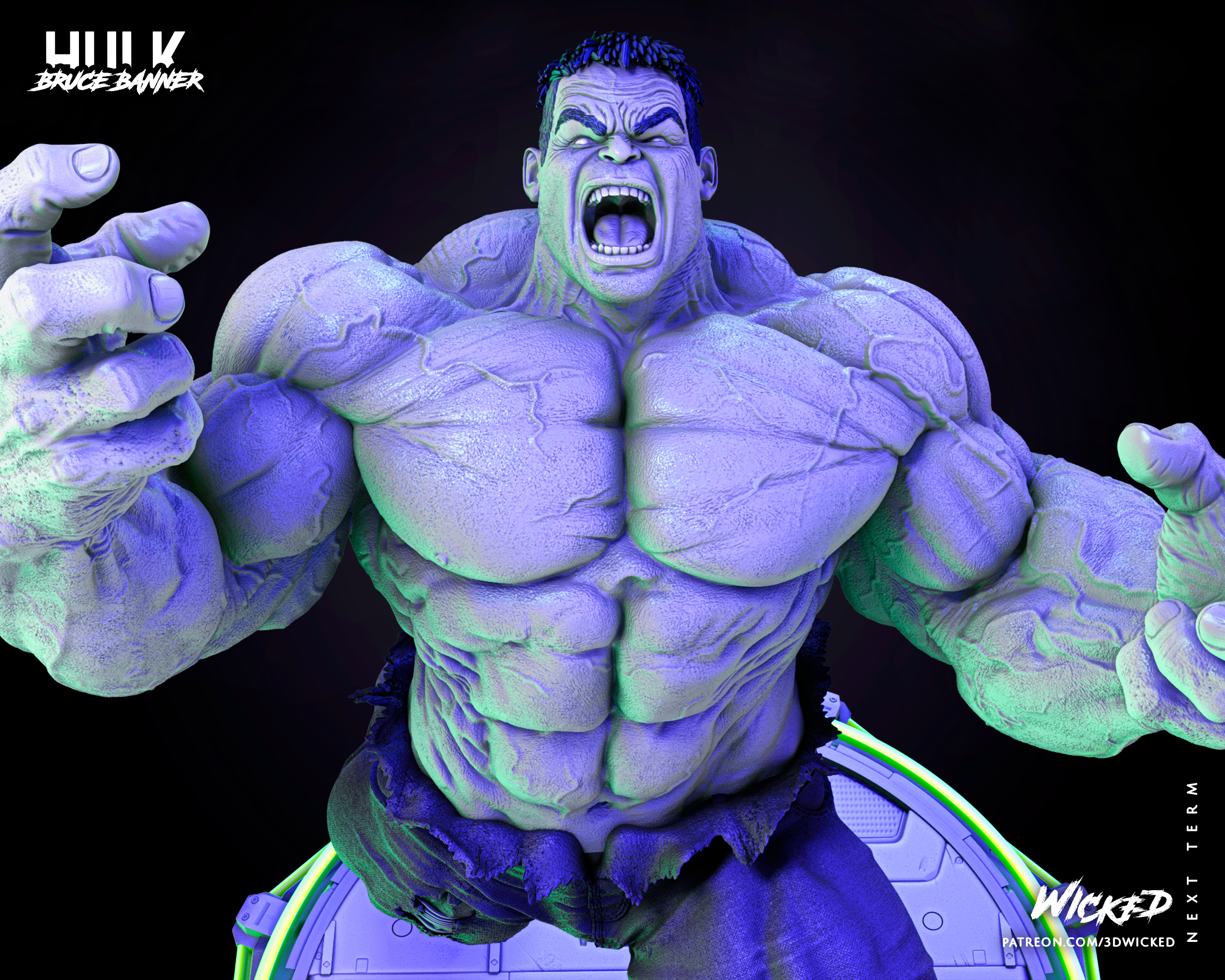 Hulk 2023 (Fan Art) Sculpture - 6 or 12 scale (440mm or 220mm) - 3D Print