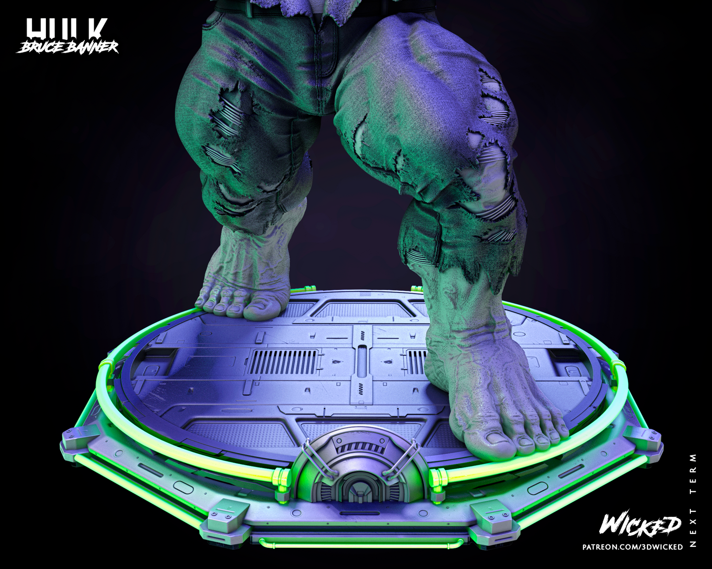 Hulk 2023 (Fan Art) Sculpture - 6 or 12 scale (440mm or 220mm) - 3D Print