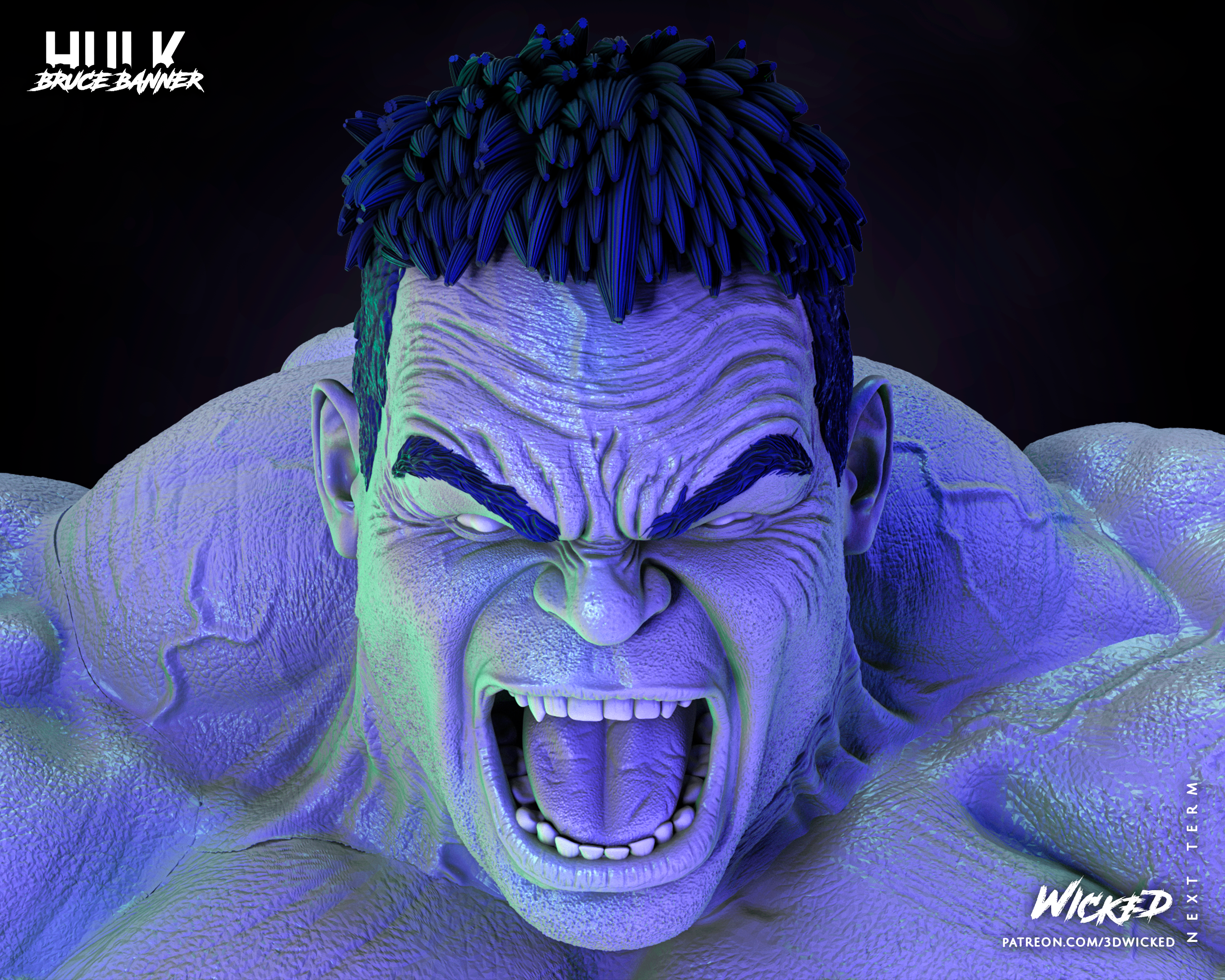 Hulk 2023 (Fan Art) Sculpture - 6 or 12 scale (440mm or 220mm) - 3D Print