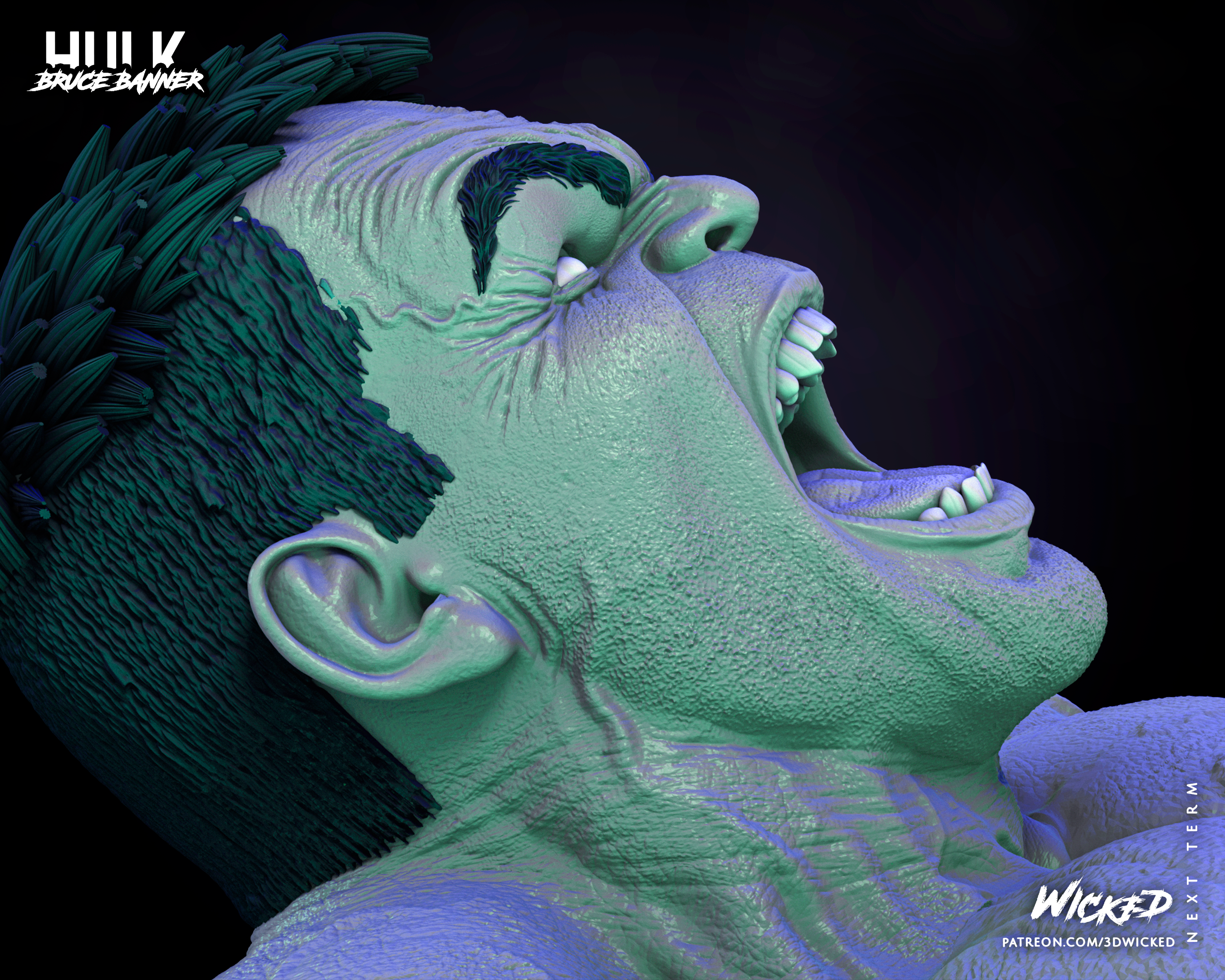 Hulk 2023 (Fan Art) Sculpture - 6 or 12 scale (440mm or 220mm) - 3D Print