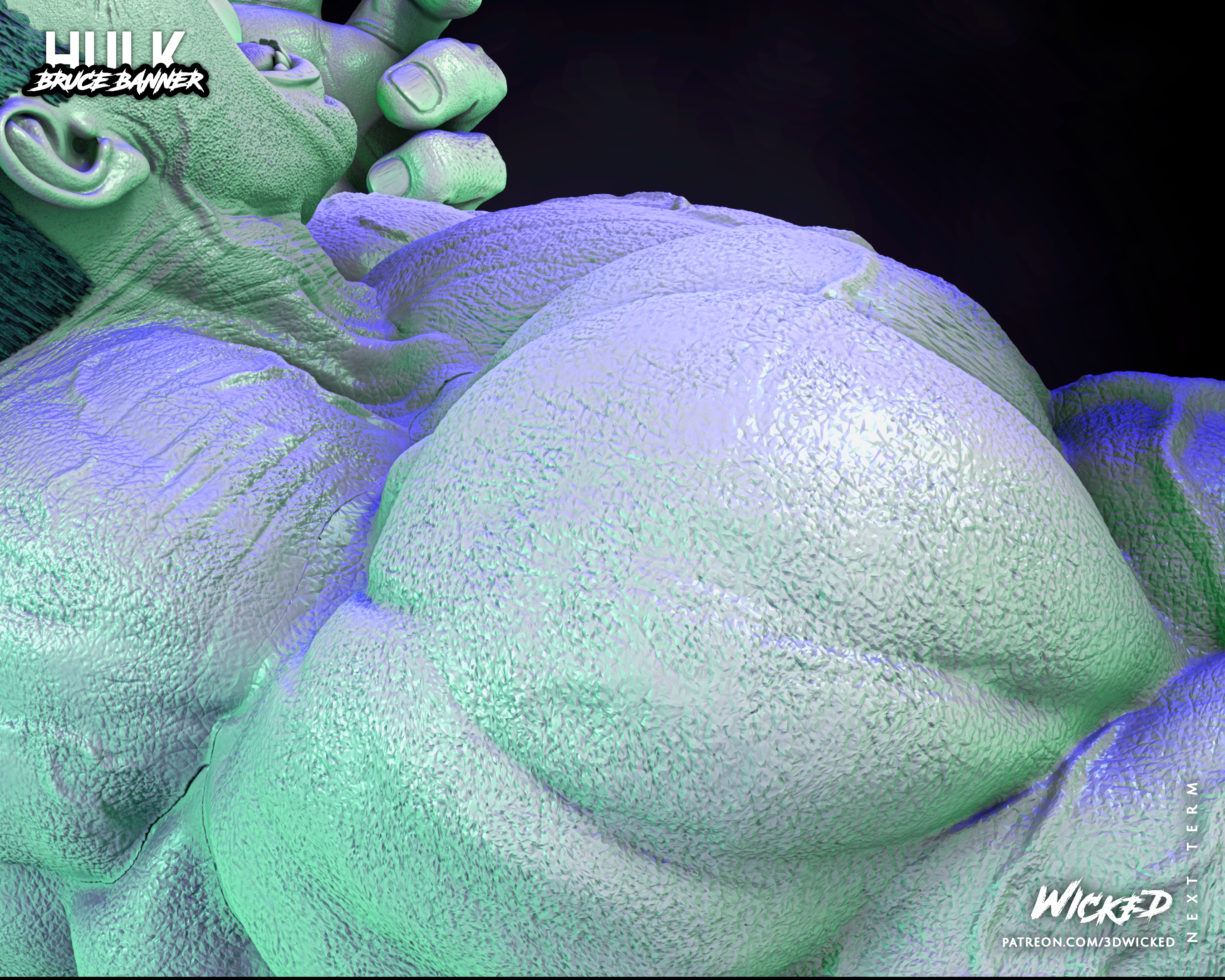 Hulk 2023 (Fan Art) Sculpture - 6 or 12 scale (440mm or 220mm) - 3D Print