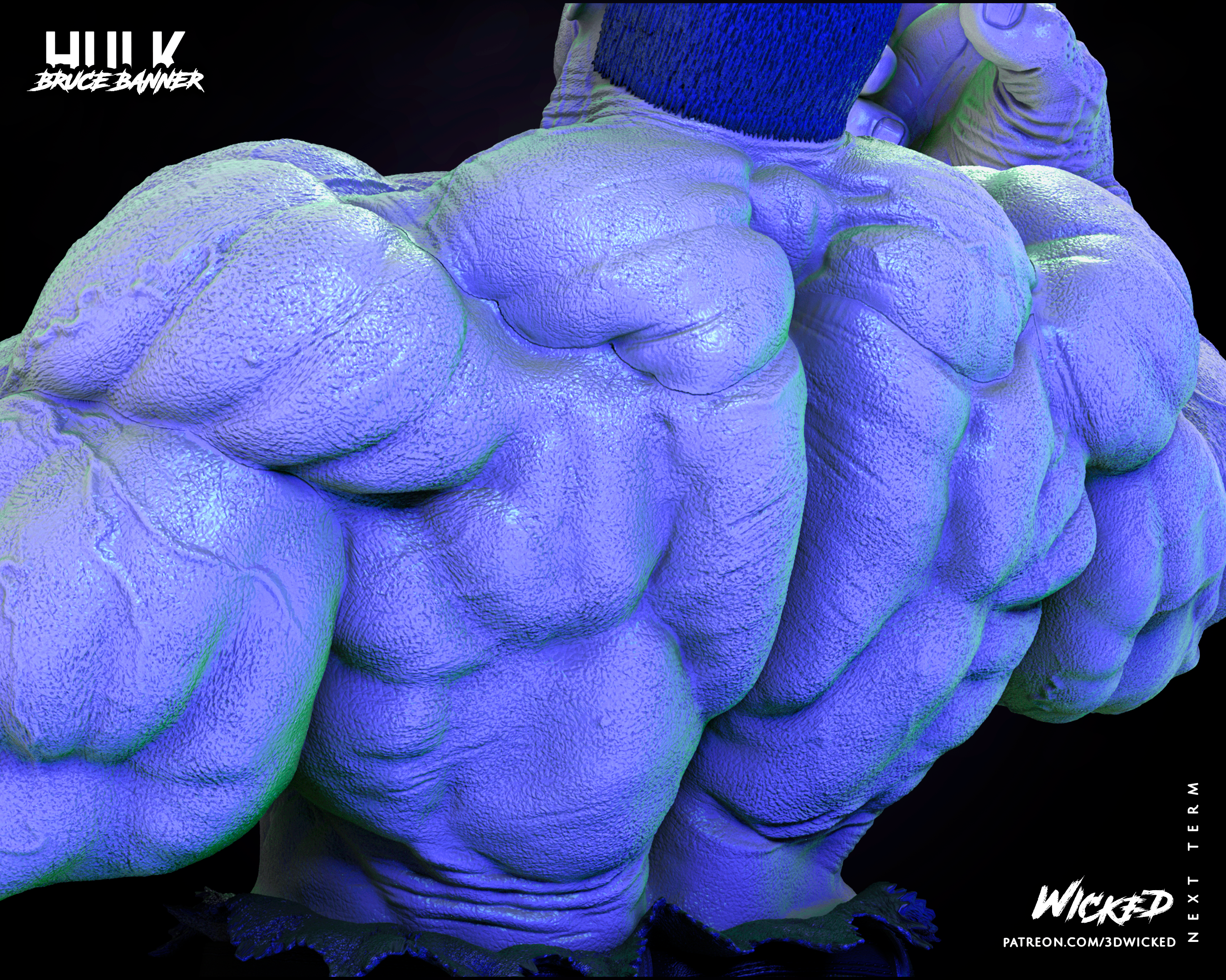 Hulk 2023 (Fan Art) Sculpture - 6 or 12 scale (440mm or 220mm) - 3D Print