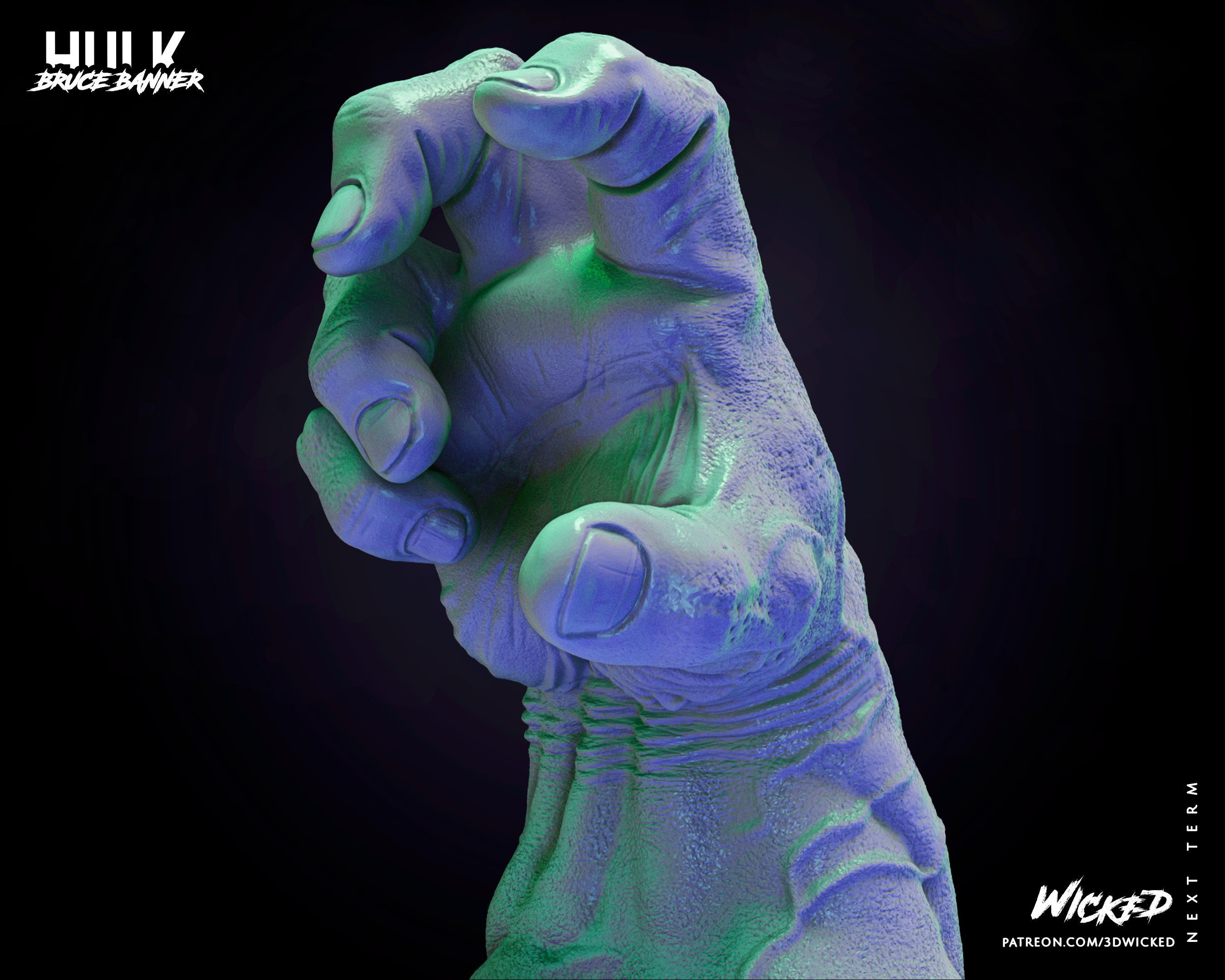 Hulk 2023 (Fan Art) Sculpture - 6 or 12 scale (440mm or 220mm) - 3D Print