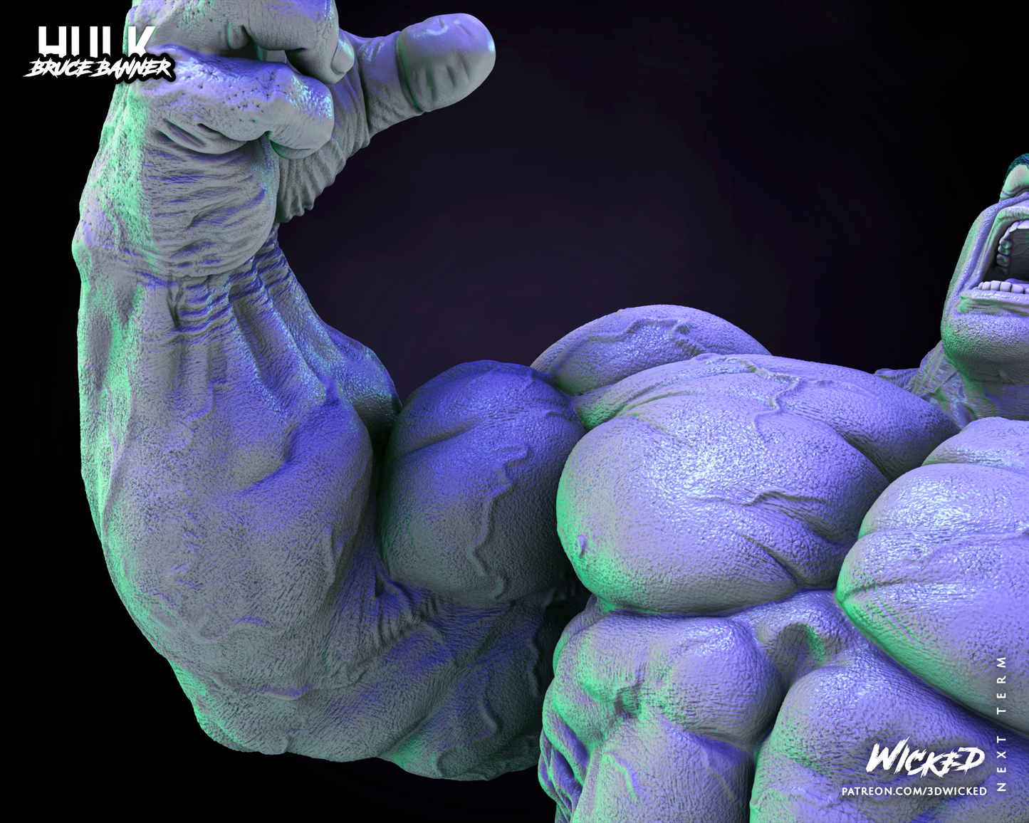 Hulk 2023 (Fan Art) Sculpture - 6 or 12 scale (440mm or 220mm) - 3D Print