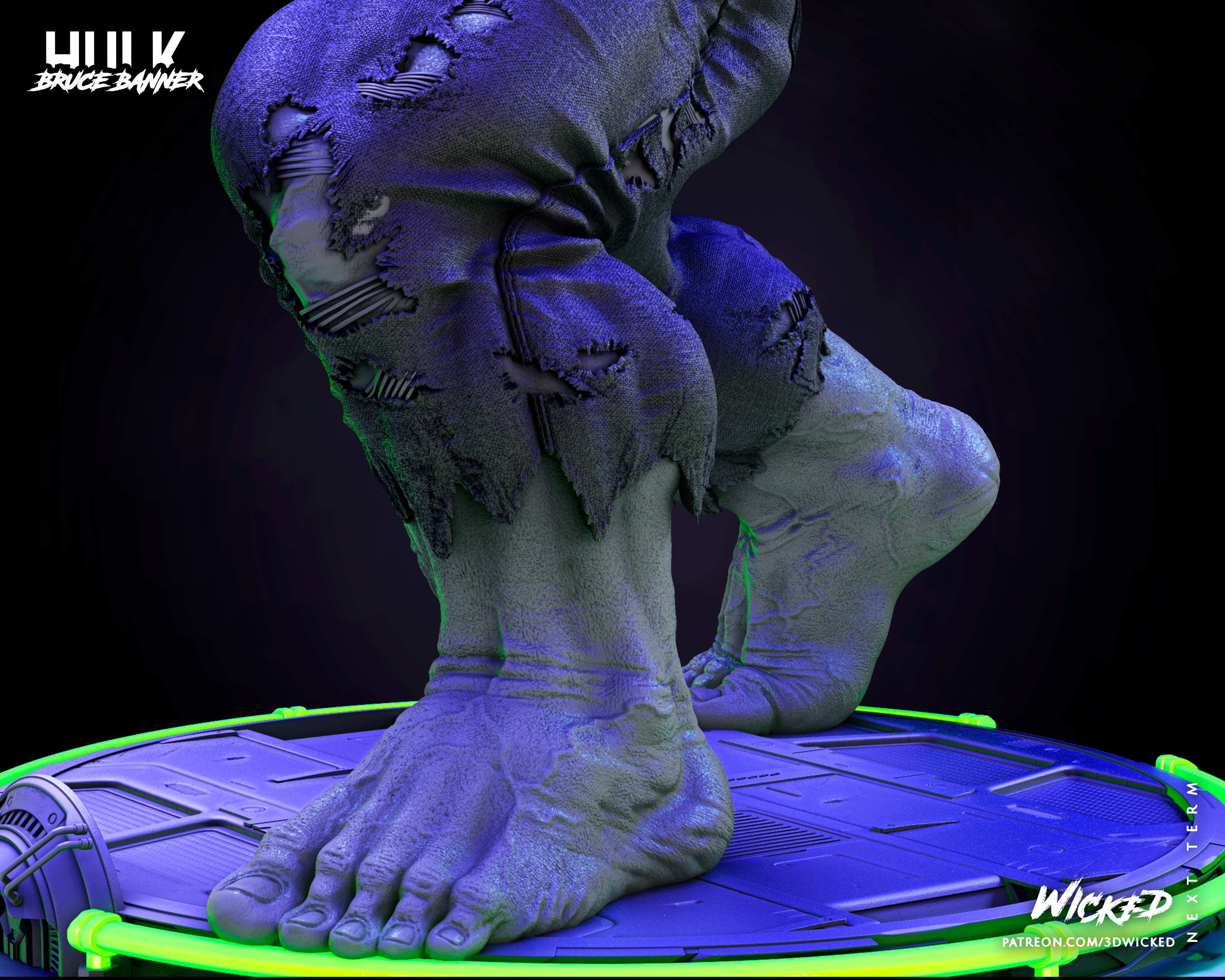 Hulk 2023 (Fan Art) Sculpture - 6 or 12 scale (440mm or 220mm) - 3D Print