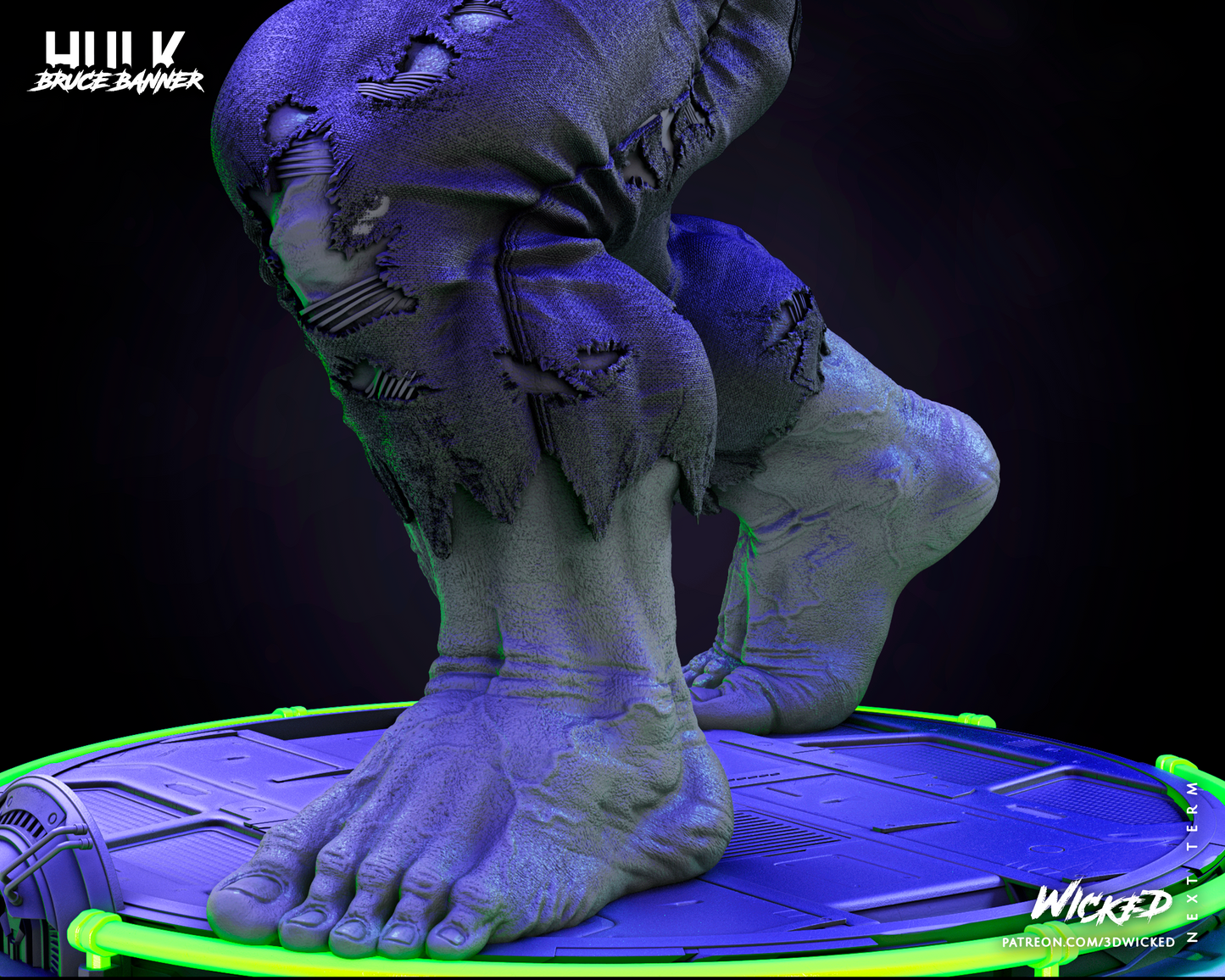 Hulk 2023 (Fan Art) Sculpture - 6 or 12 scale (440mm or 220mm) - 3D Print