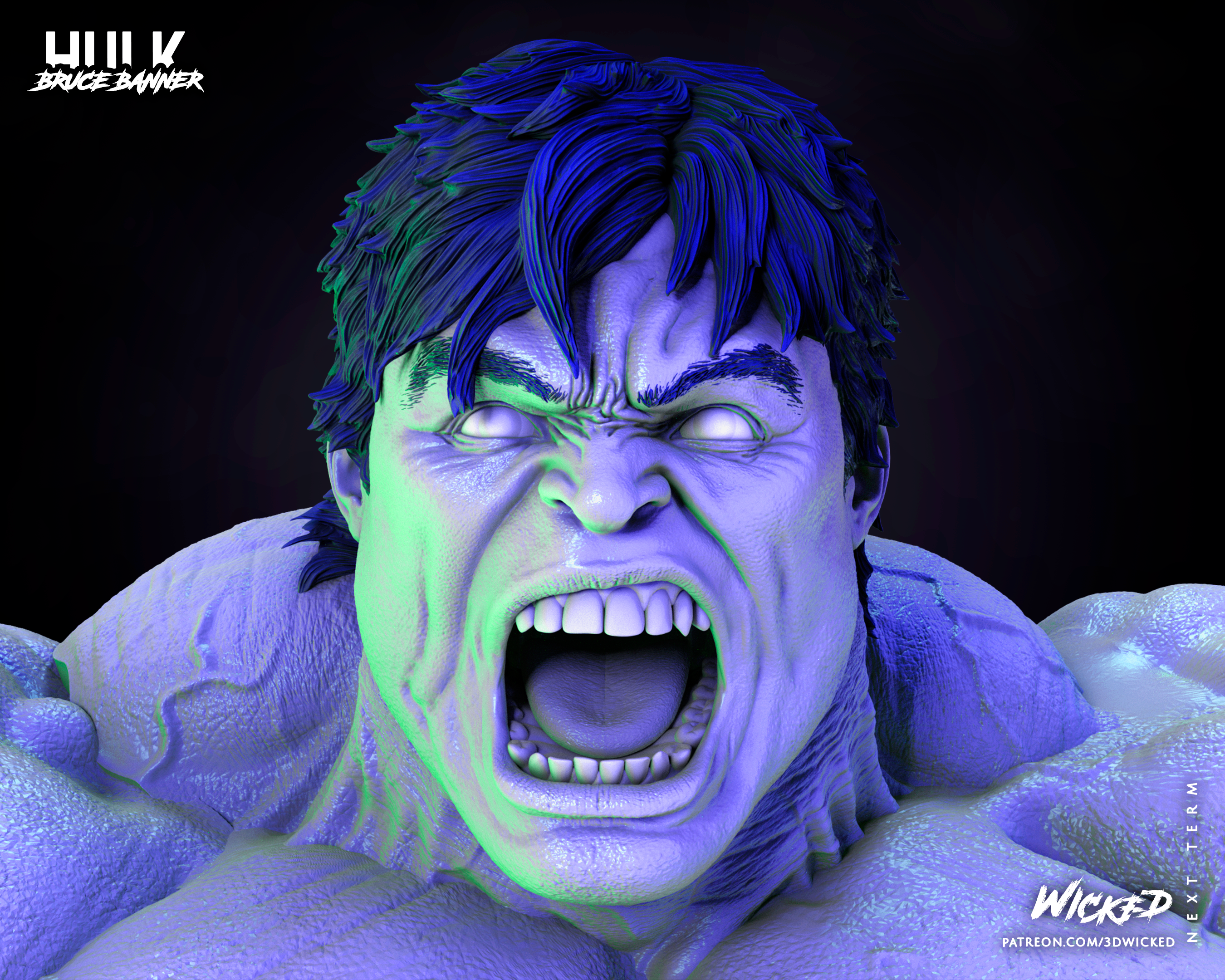 Hulk 2023 (Fan Art) Sculpture - 6 or 12 scale (440mm or 220mm) - 3D Print