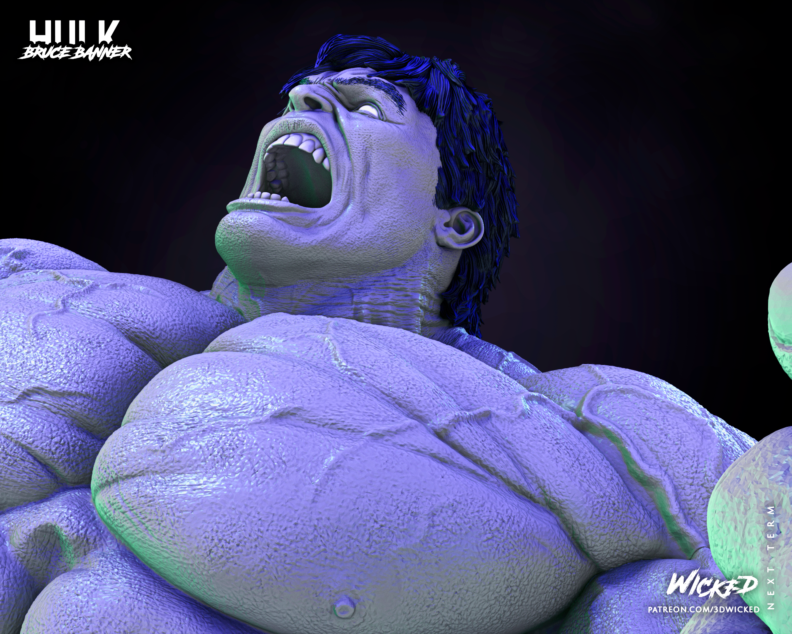 Hulk 2023 (Fan Art) Sculpture - 6 or 12 scale (440mm or 220mm) - 3D Print