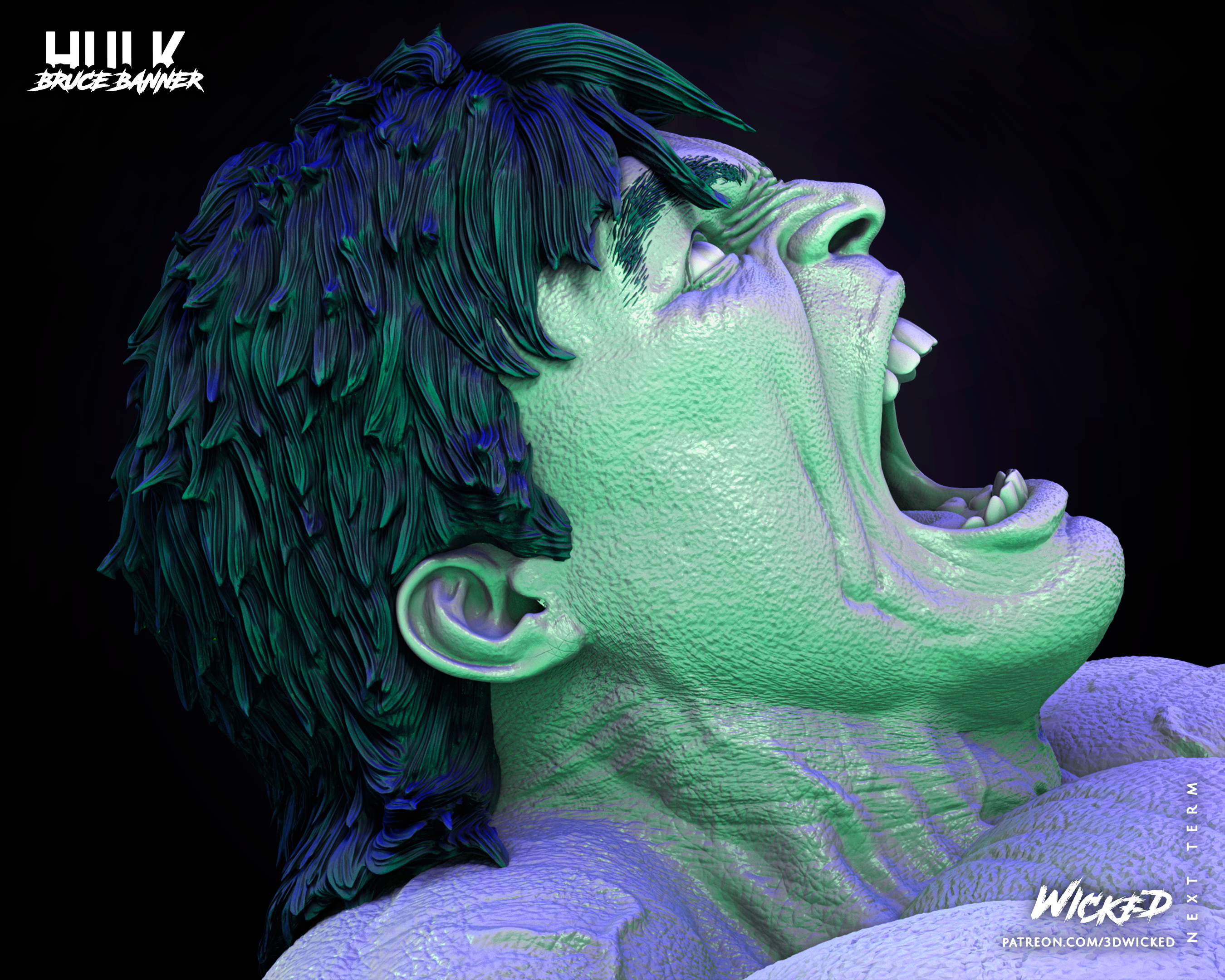 Hulk 2023 (Fan Art) Sculpture - 6 or 12 scale (440mm or 220mm) - 3D Print