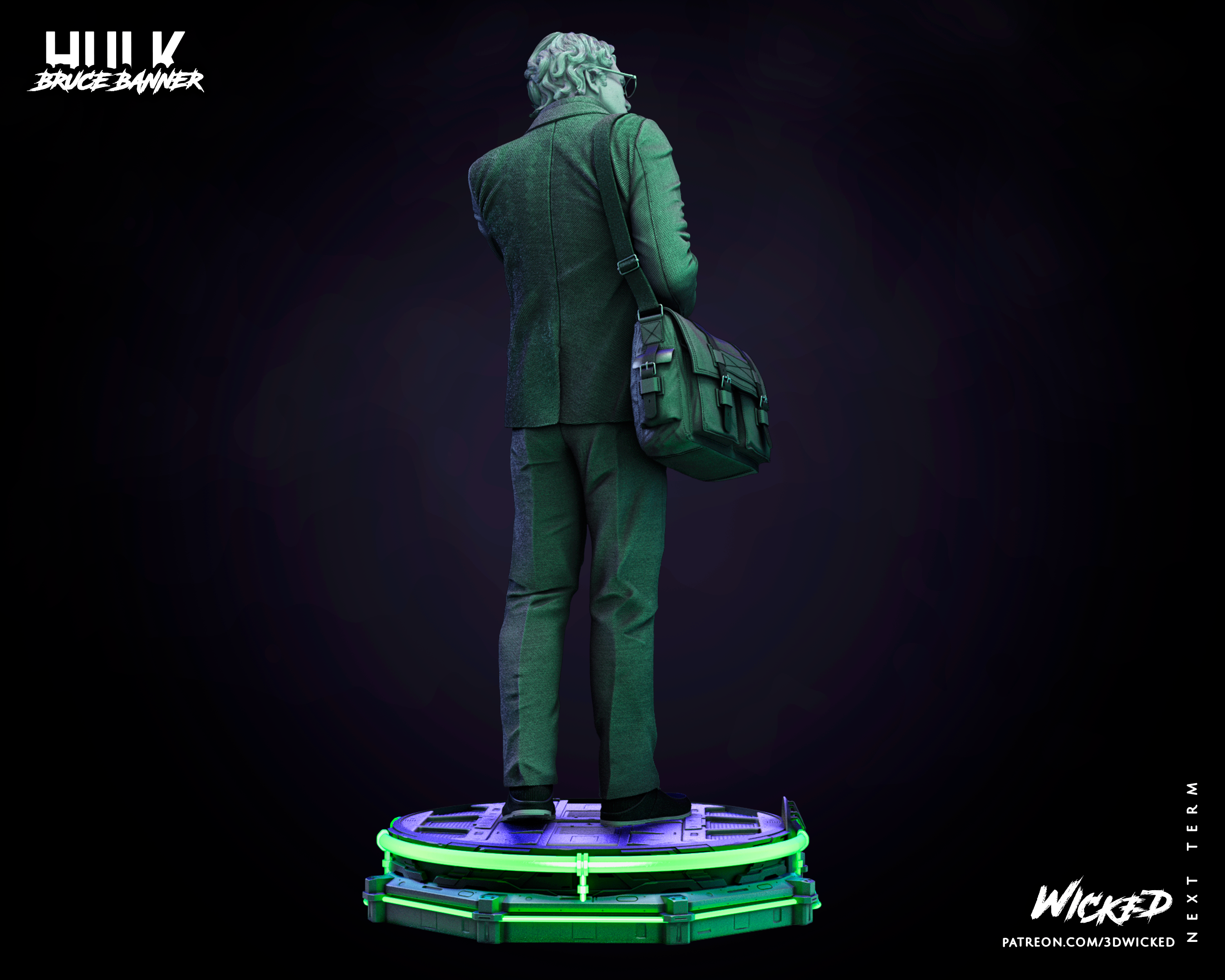 Bruce Banner 'Hulk' Statue (1/6 or 1/12 scale) Mark Ruffalo 3D Printed Fan Art