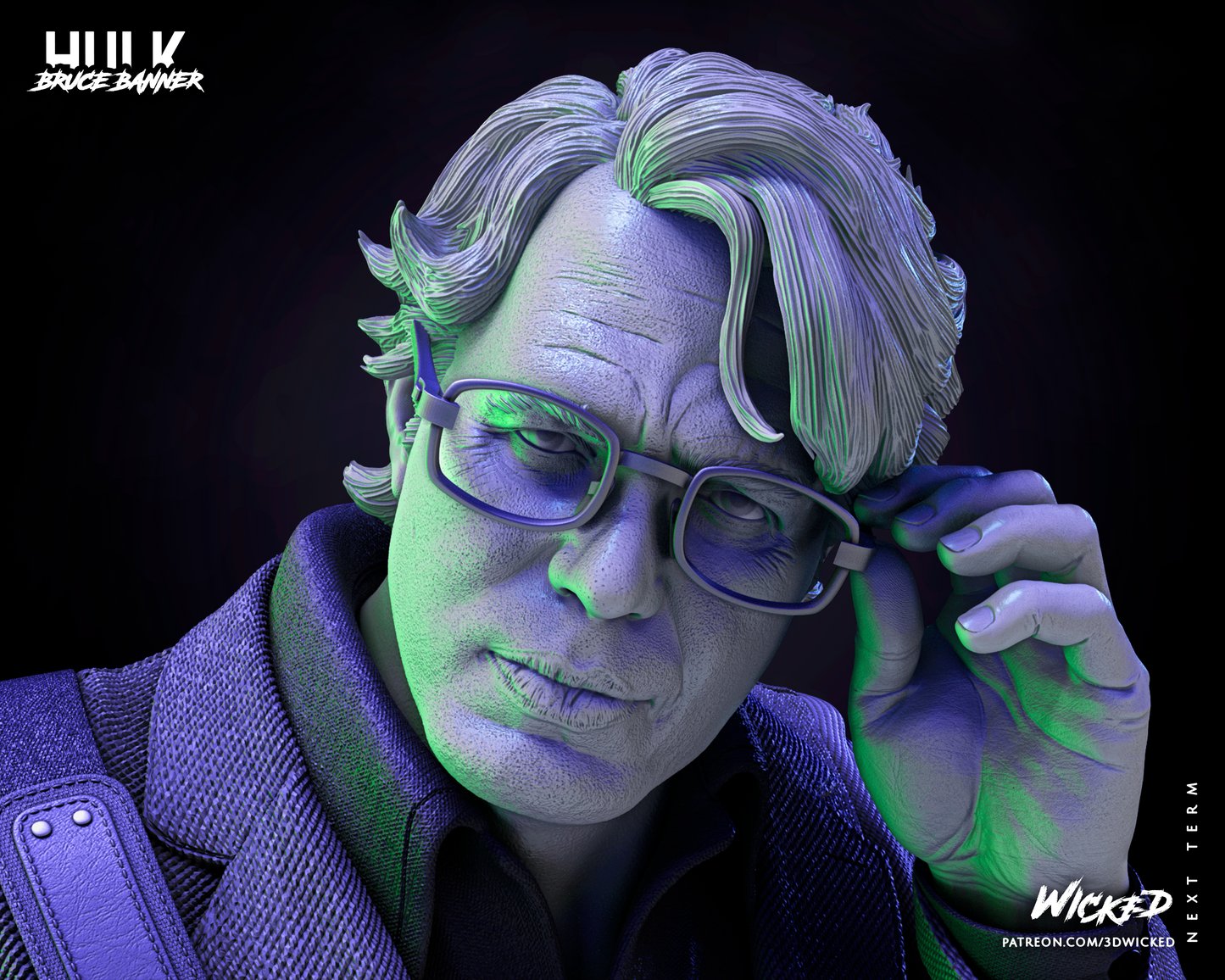 Bruce Banner 'Hulk' Statue (1/6  scale) Edward Norton 3D Printed Fan Art